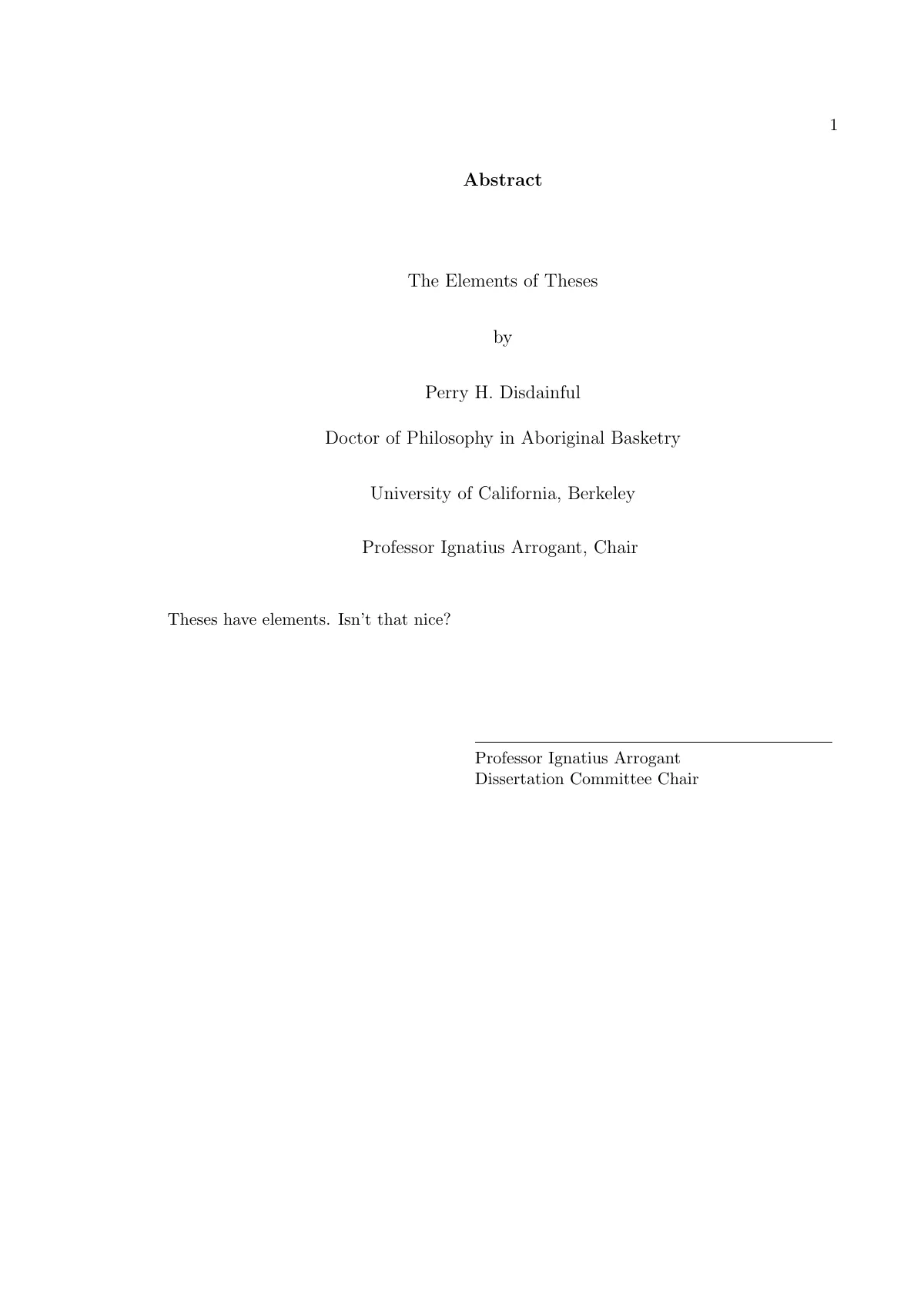 University of California PhD dissertation (report style) LaTeX template, page 4 of 18