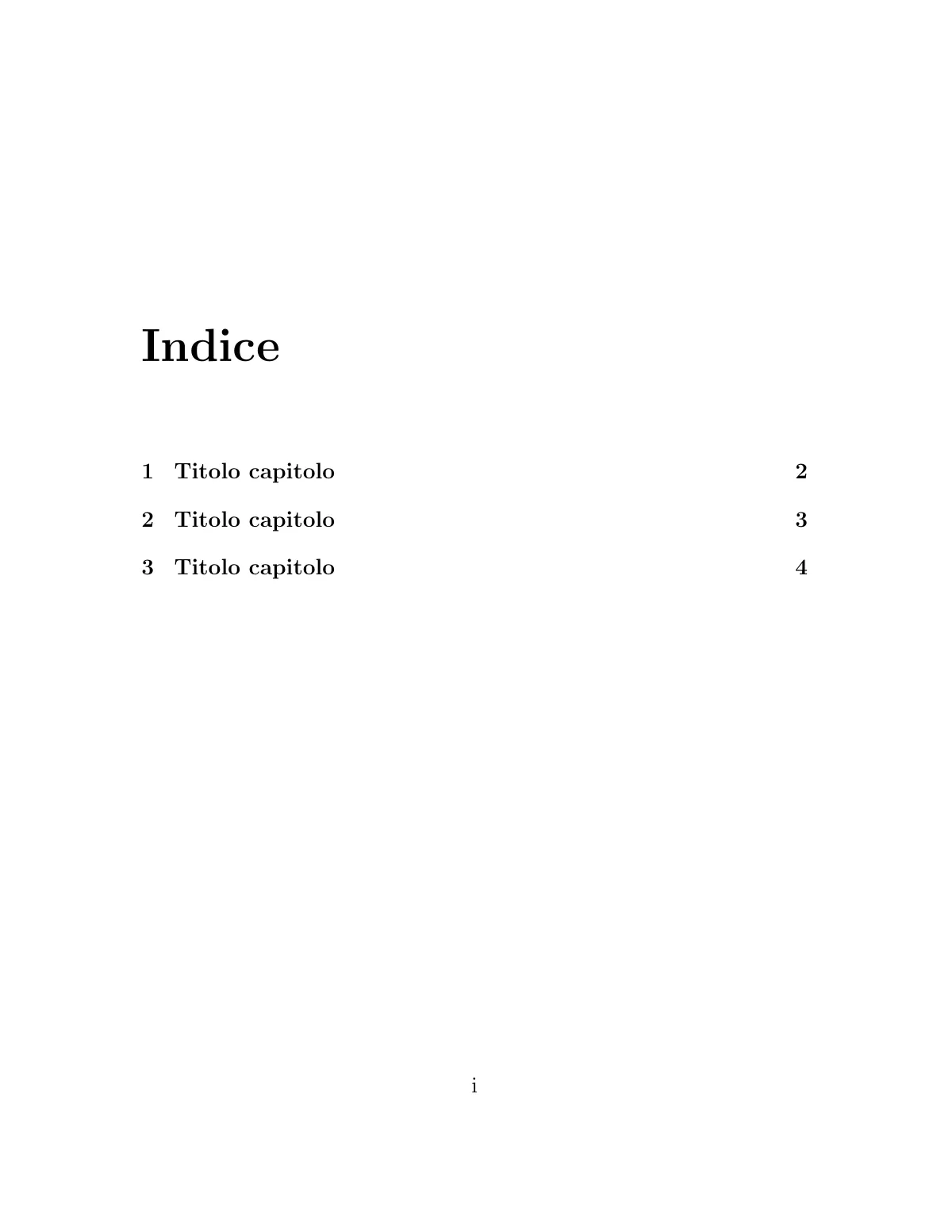 University of Salerno master's thesis, Italian LaTeX template, page 2 of 9
