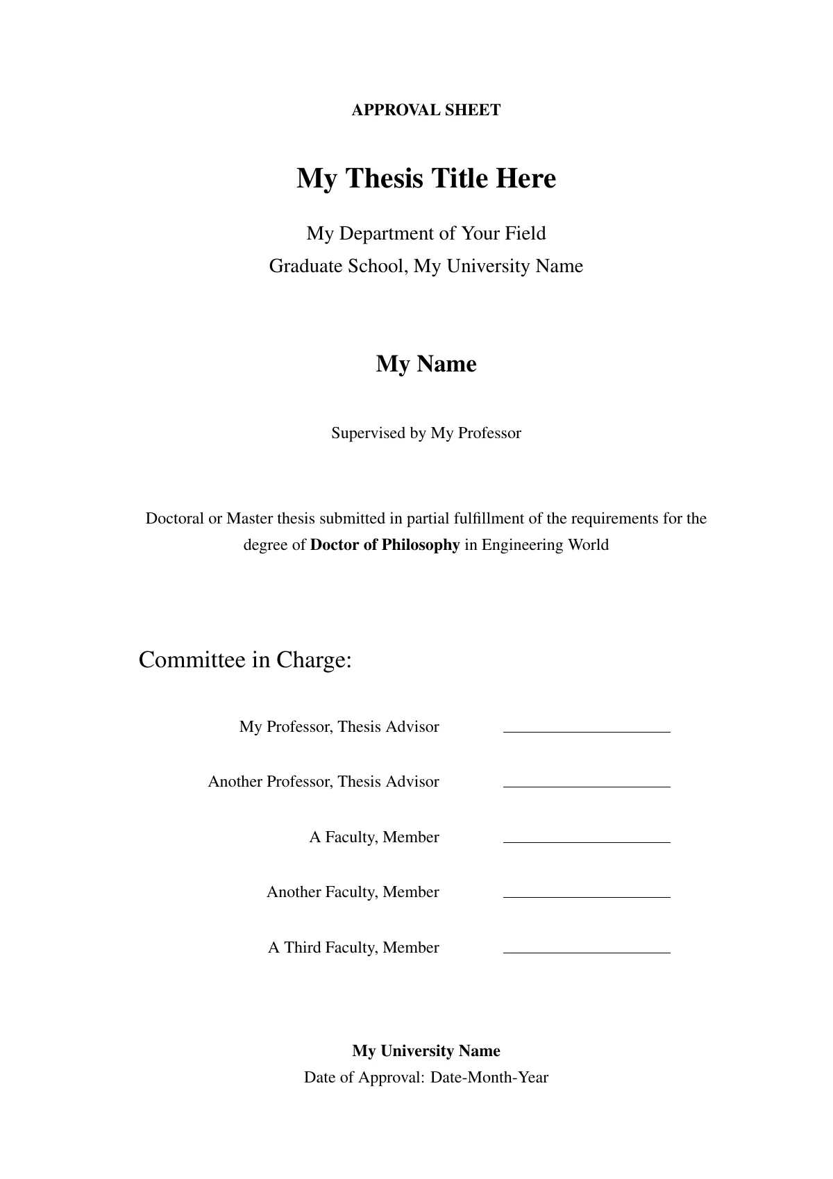 LaTeX-mallen Modern thesis or dissertation with Hangul support, sida 3 av 19