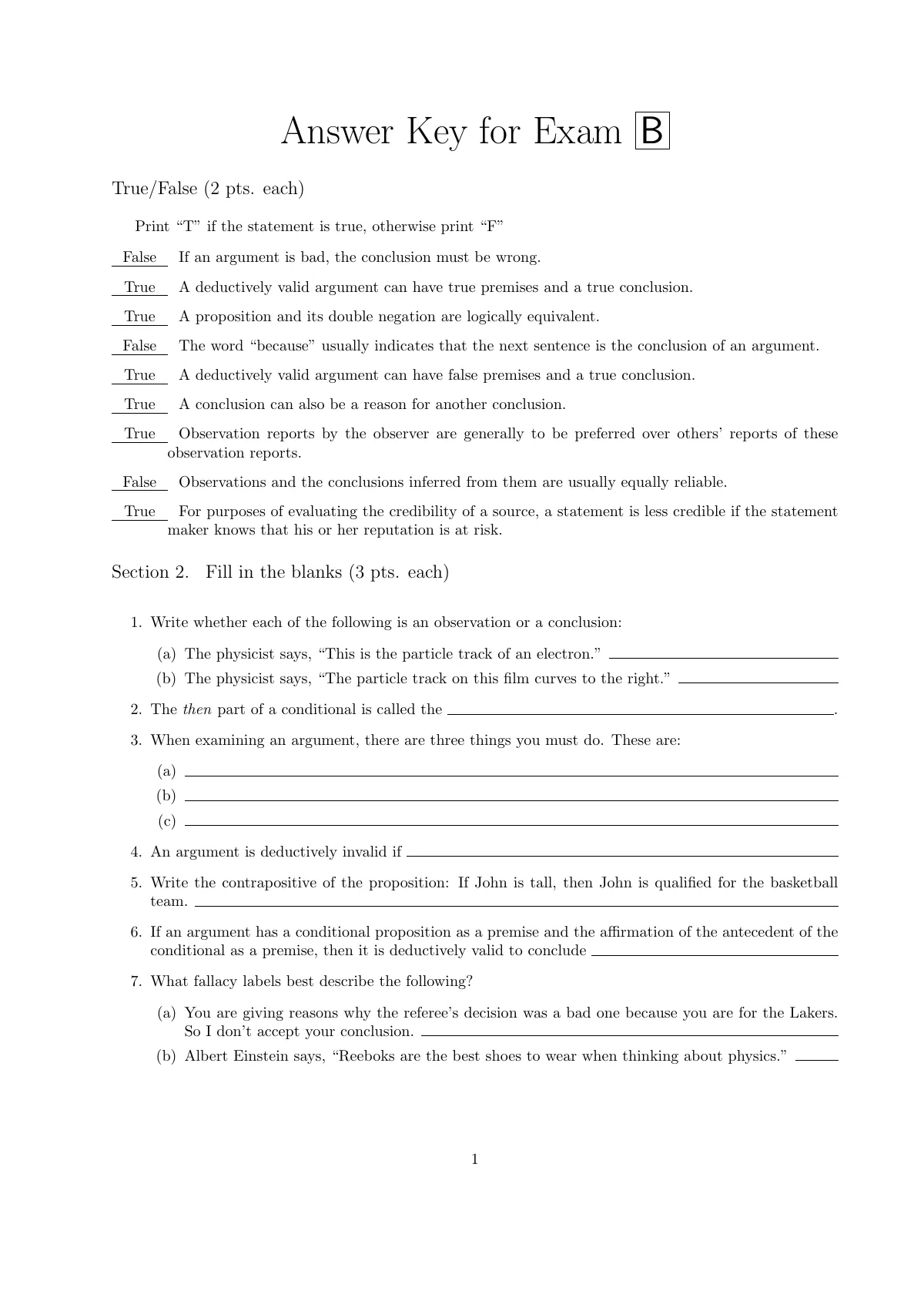 LaTeX-Vorlage Philosophy midterm exam (examdesign C), Seite 4 von 6