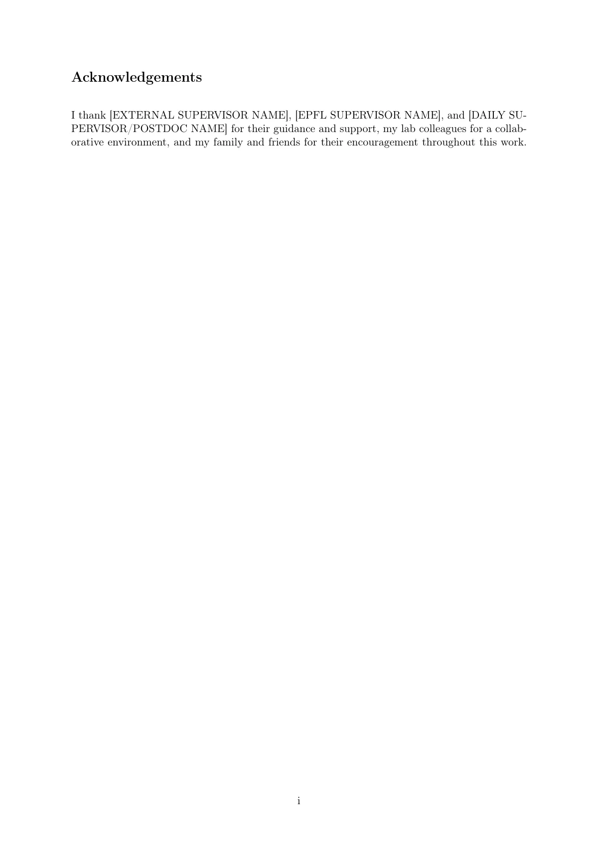EPFL Life Sciences Engineering master's thesis LaTeX template, page 3 of 18