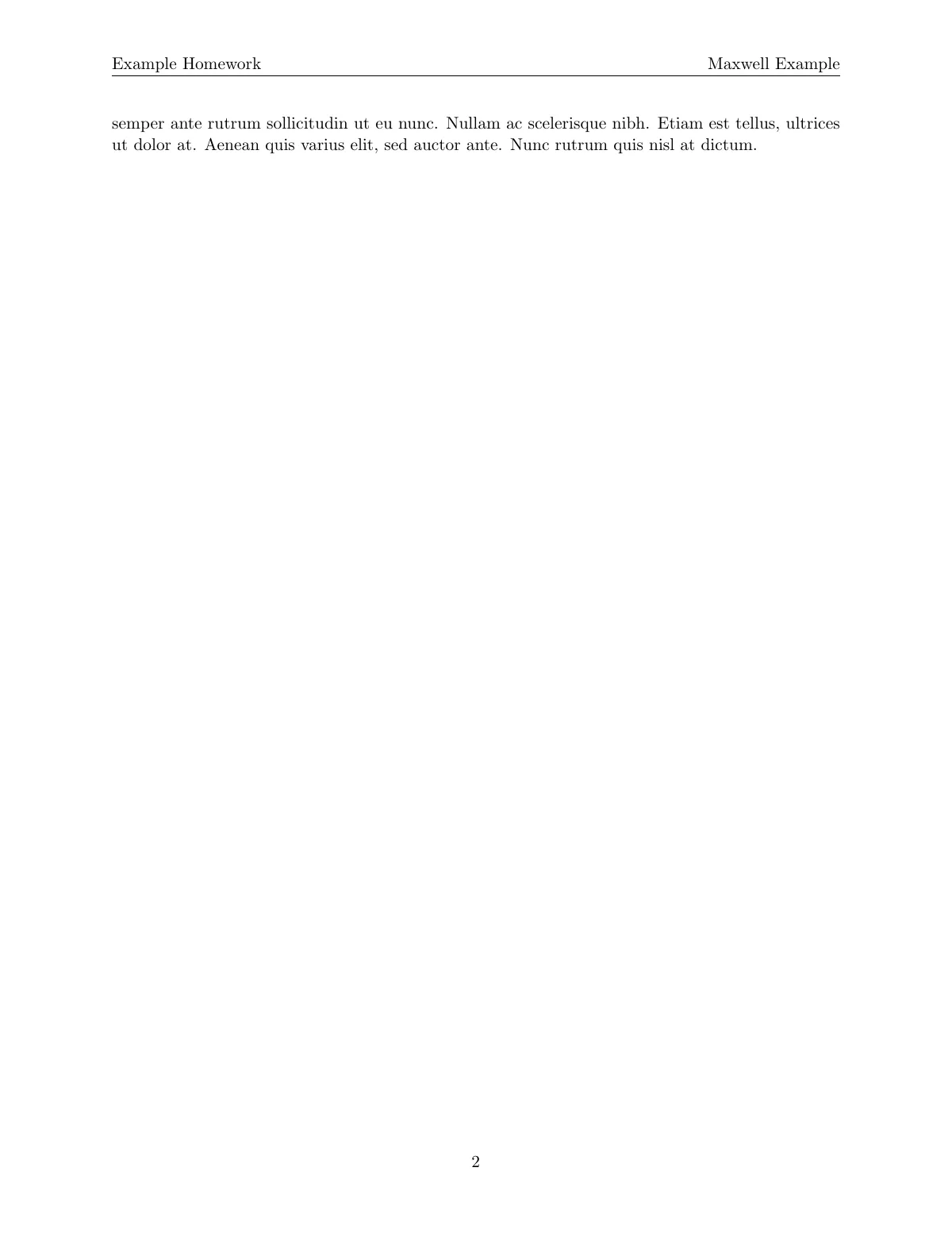 Computer science homework with code listings LaTeX template, page 2 of 3