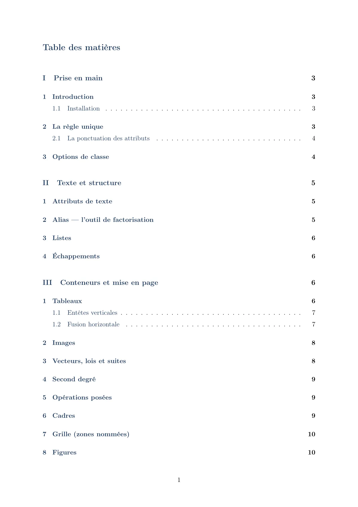 French teaching documents with a markup language, LuaLaTeX LaTeX template, page 2 of 18