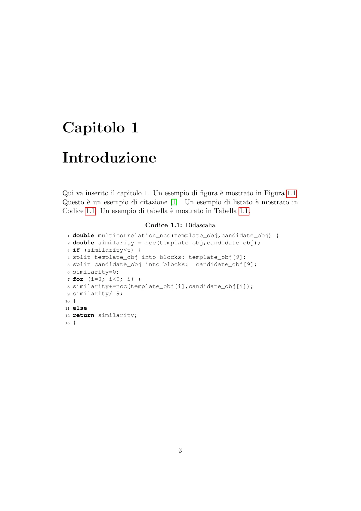 University of Catania computer science thesis, Italian LaTeX template, page 4 of 7
