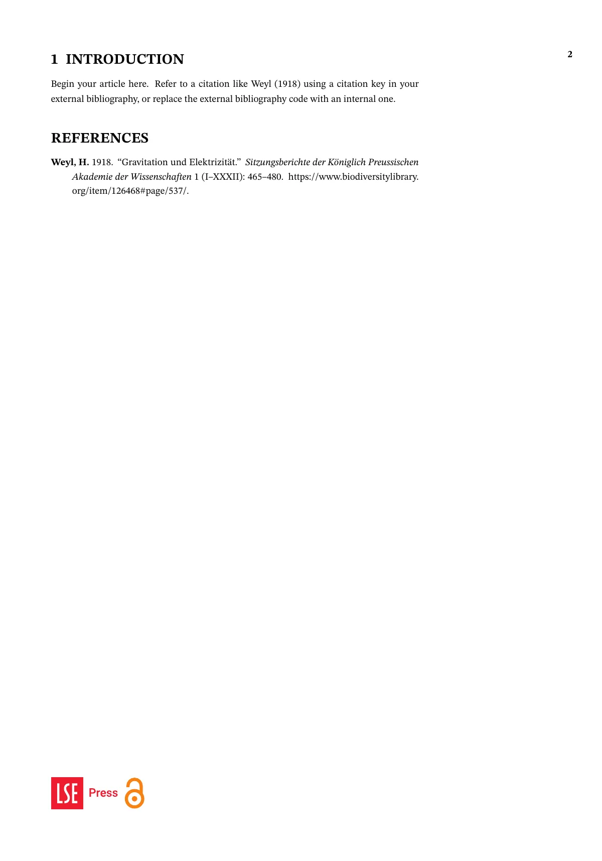 LaTeX-mallen Philosophy of Physics journal article, sida 2 av 2