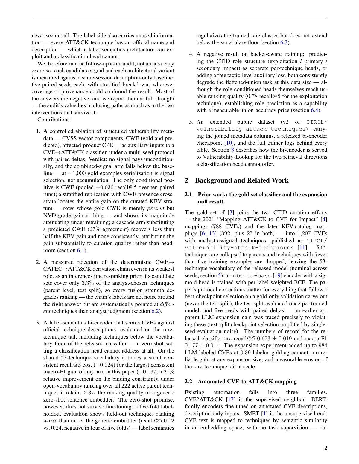 LaTeX-Vorlage Forschungsarbeit zur Zuordnung von CVE zu ATT&CK, Seite 2 von 16