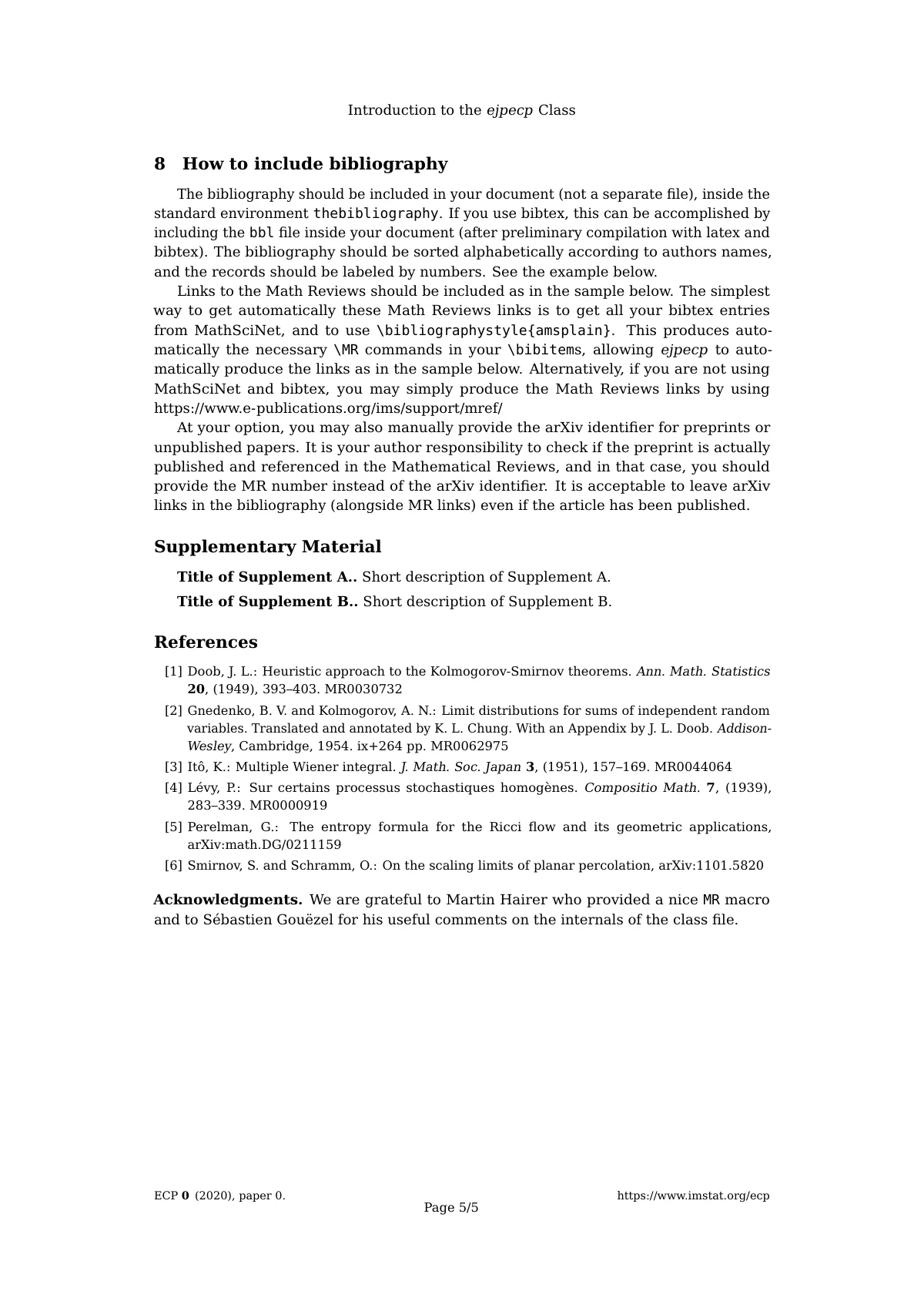 EJP and ECP probability journal article LaTeX template, page 5 of 5