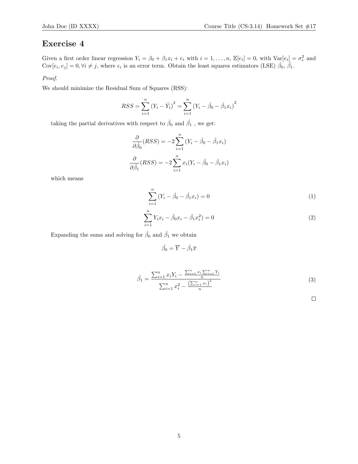 Homework assignment, University of Crete LaTeX template, page 5 of 8