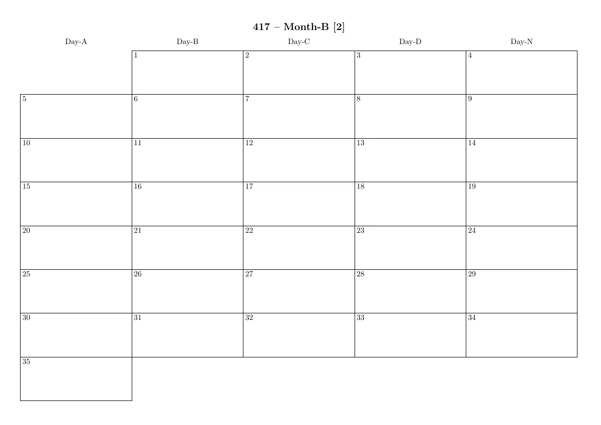 LaTeX-Vorlage Fantasy-Kalender-Generator, Seite 2 von 6
