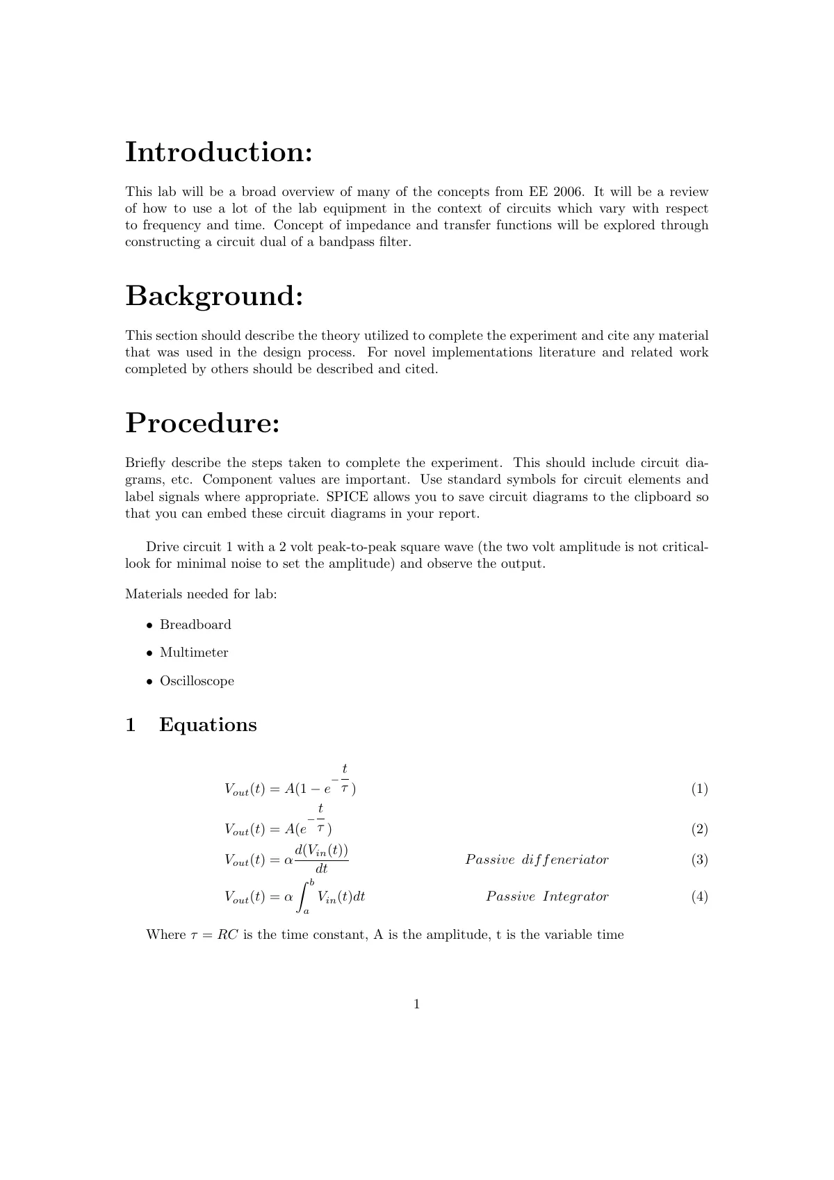 LaTeX-mallen Laboratorierapport i elektronik, sida 2 av 4
