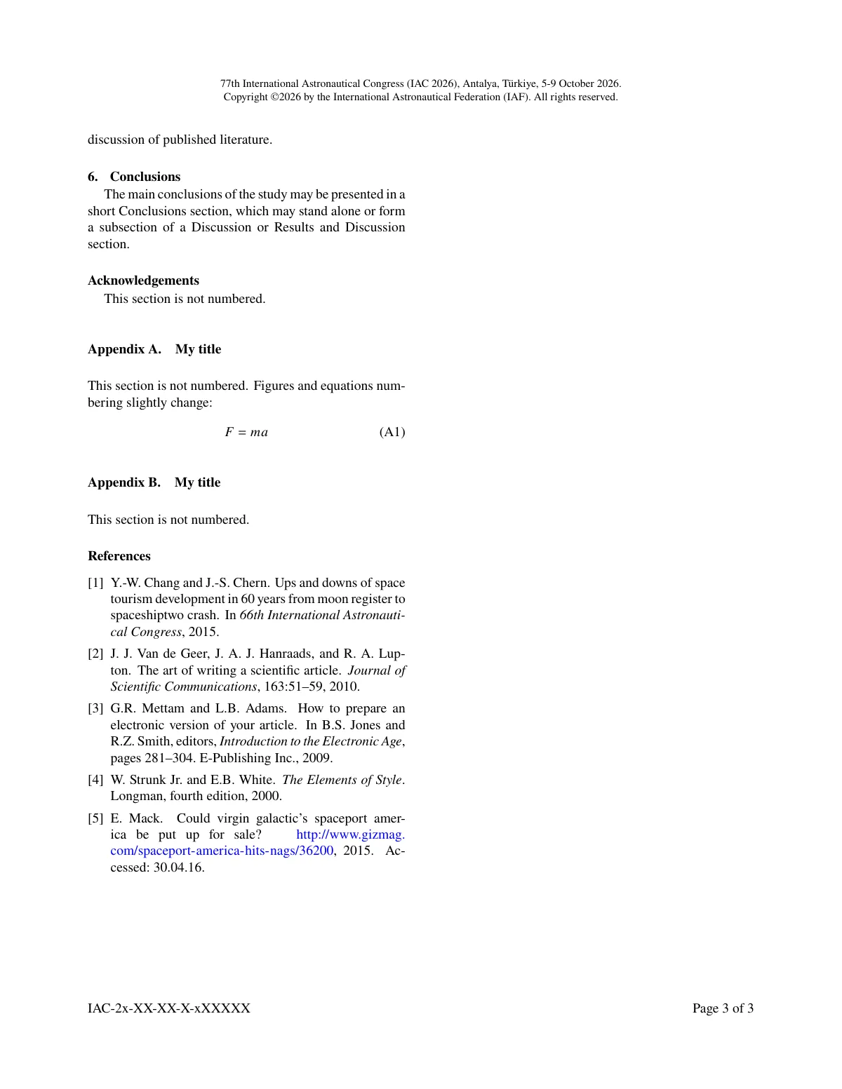 IAC 2026 paper, International Astronautical Congress LaTeX template, page 3 of 3
