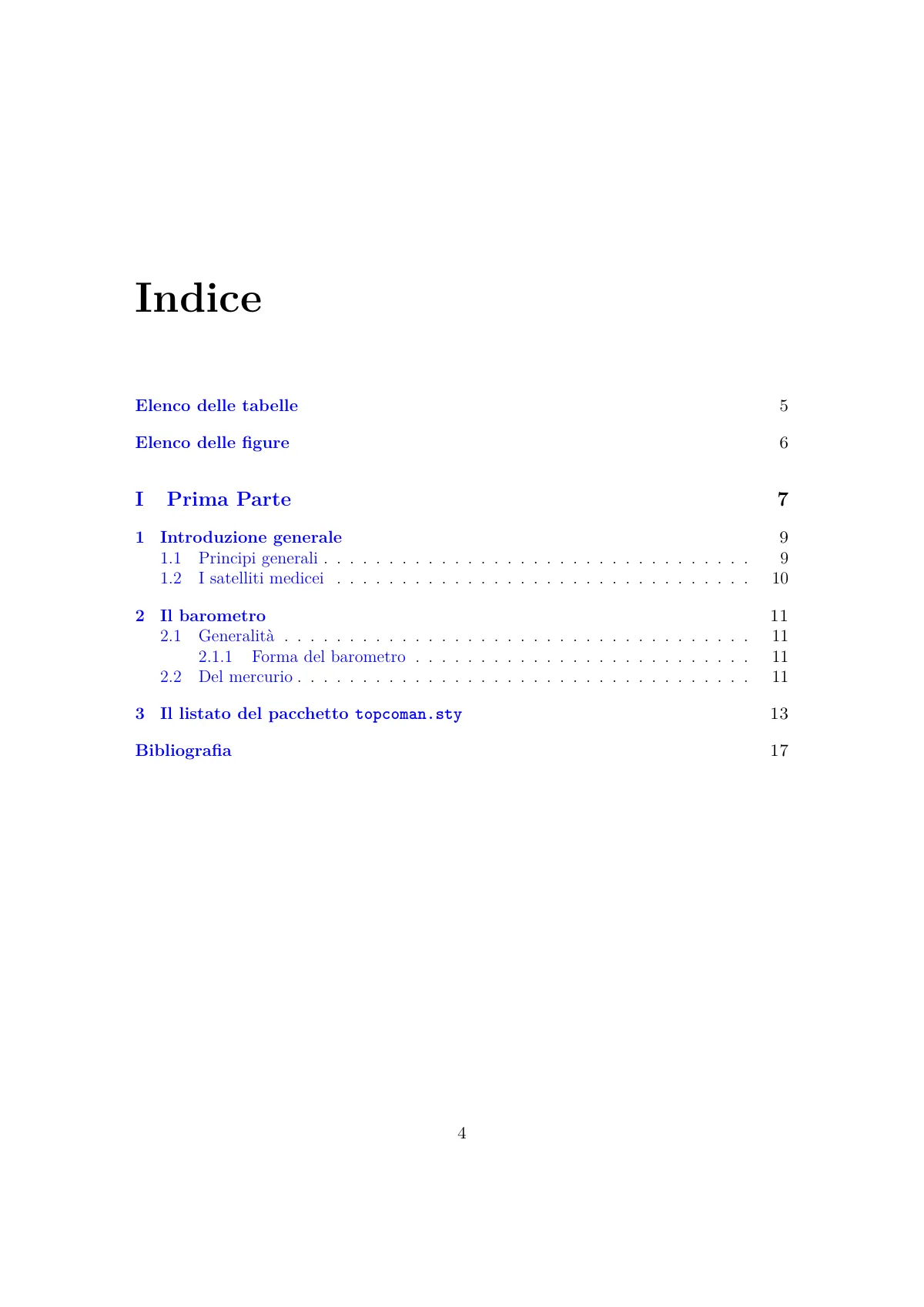 Italian PhD thesis (tesi di dottorato), toptesi LaTeX template, page 4 of 17