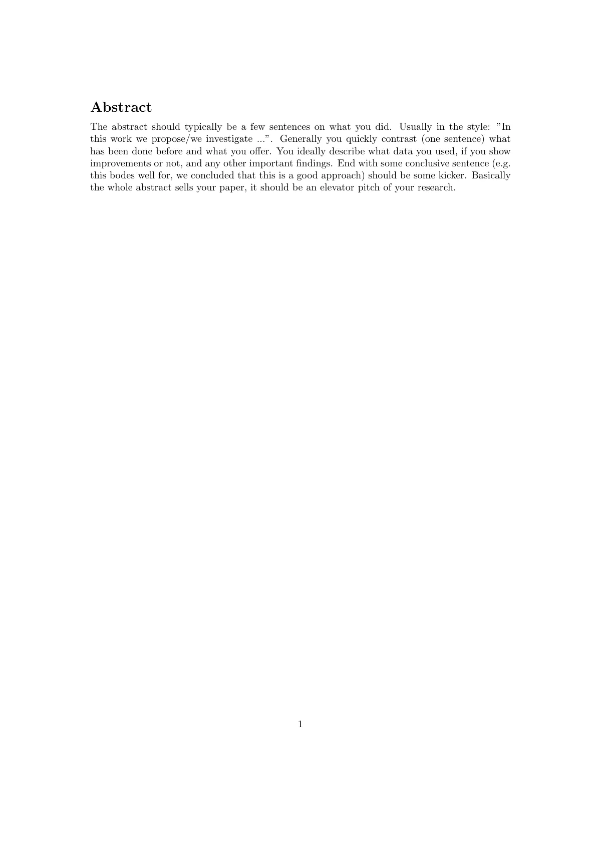 Modèle LaTeX Rapport avec résumé et affiliations des auteurs, page 2 sur 11