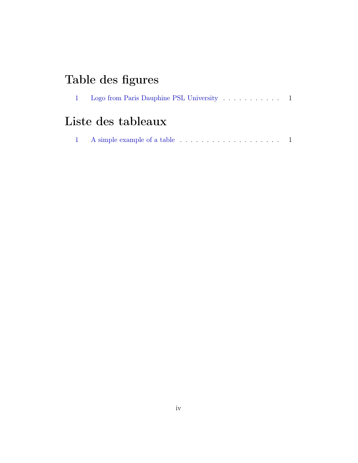 LaTeX-mallen Masteruppsats vid Paris Dauphine University, sida 4 av 9
