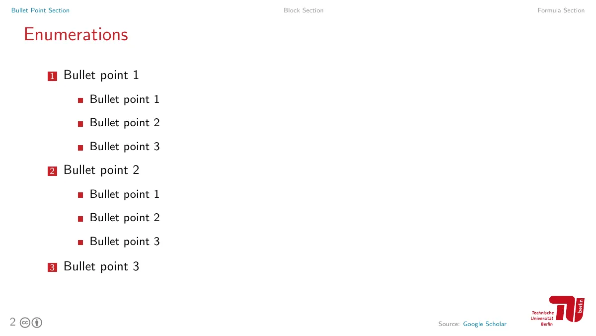 LaTeX-Vorlage Beamer-Theme im Stil der TU Berlin, Seite 3 von 5