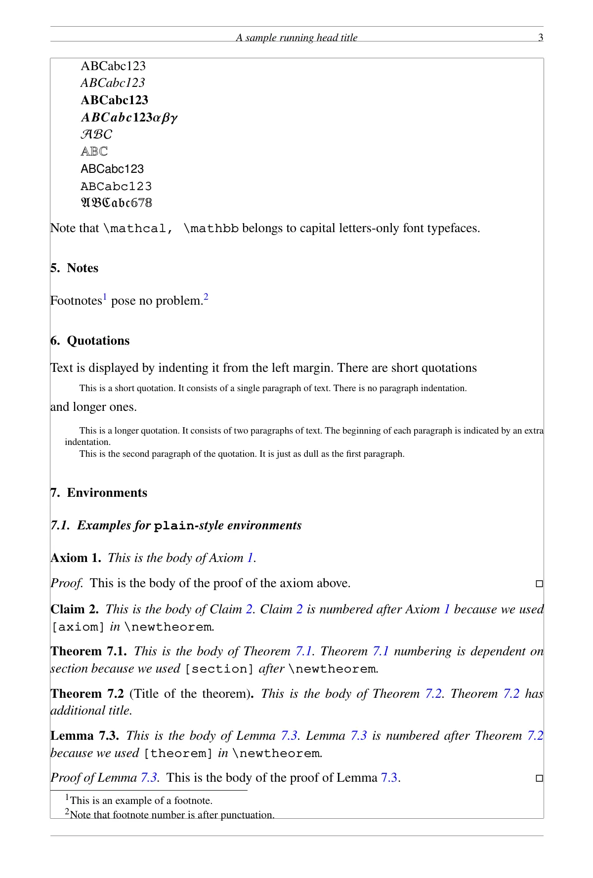 LaTeX-mallen Electronic Journal of Statistics article, IMS, sida 3 av 6