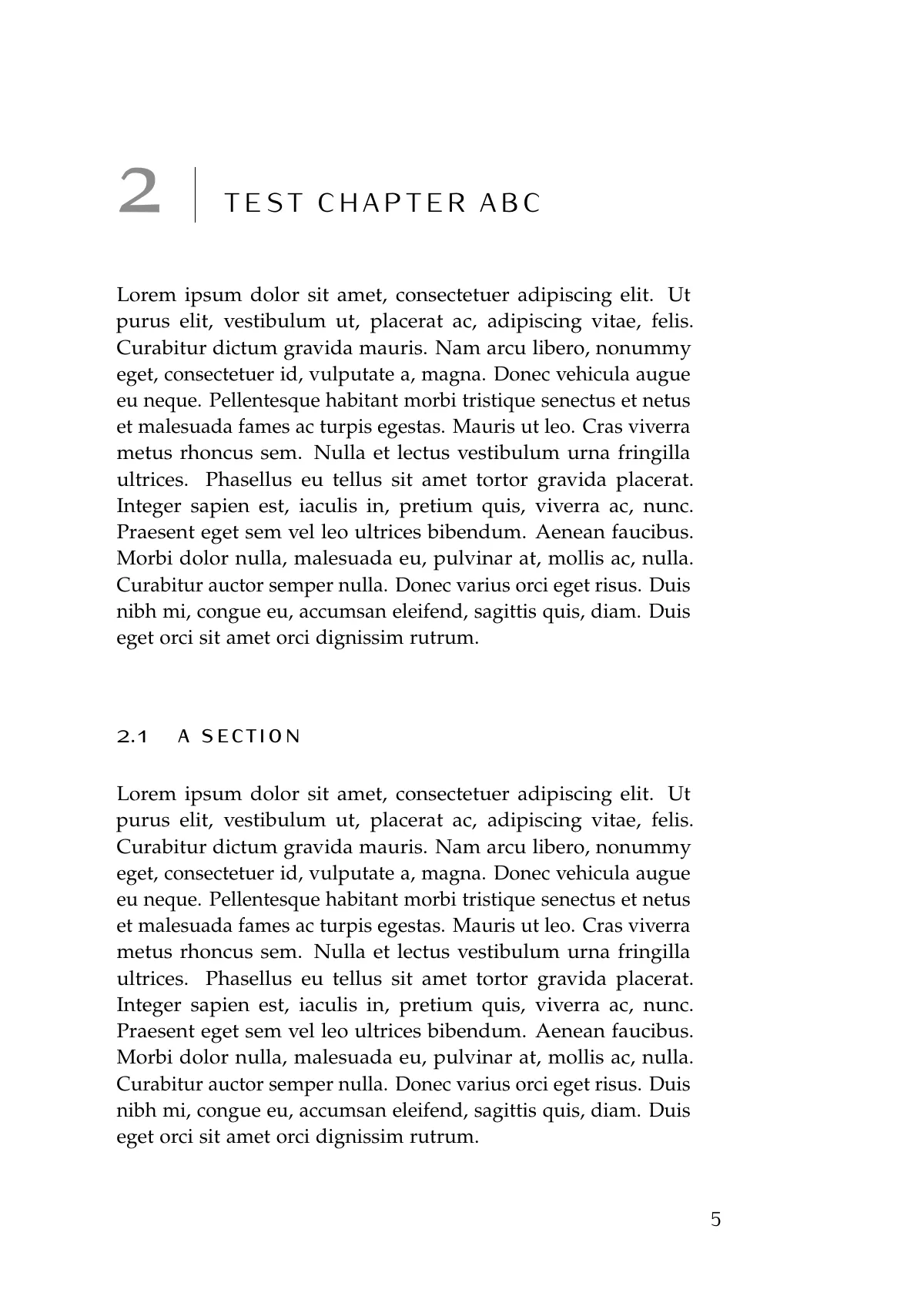 Plantilla de LaTeX ClassicThesis con ArsClassica, diseño de libro, página 5 de 7