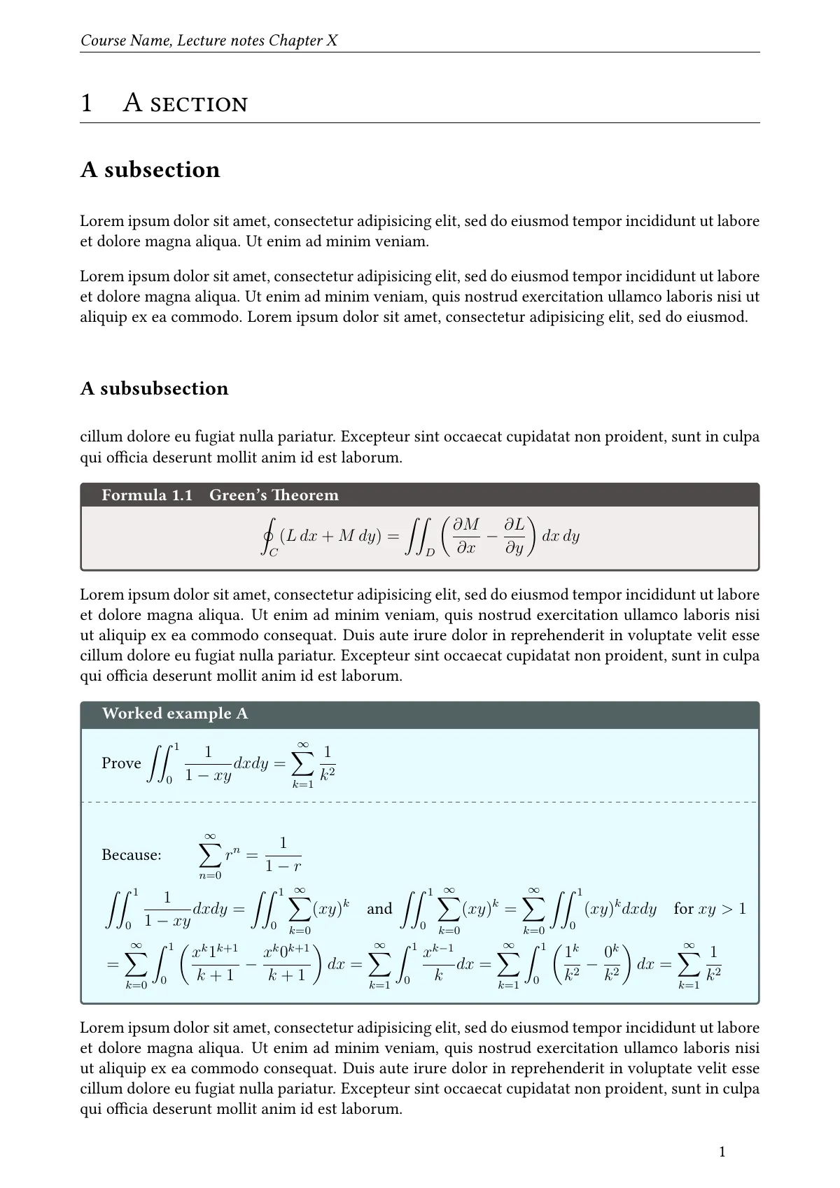 TU Delft lecture notes summary LaTeX template, page 2 of 3