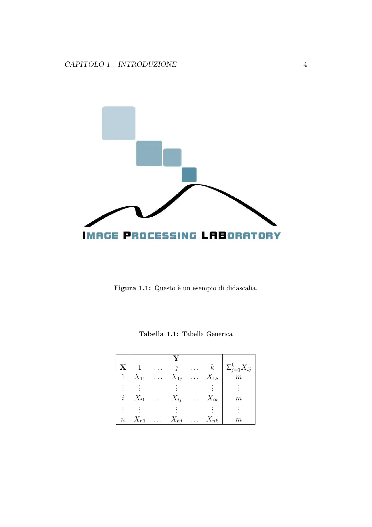 University of Catania computer science thesis, Italian LaTeX template, page 5 of 7