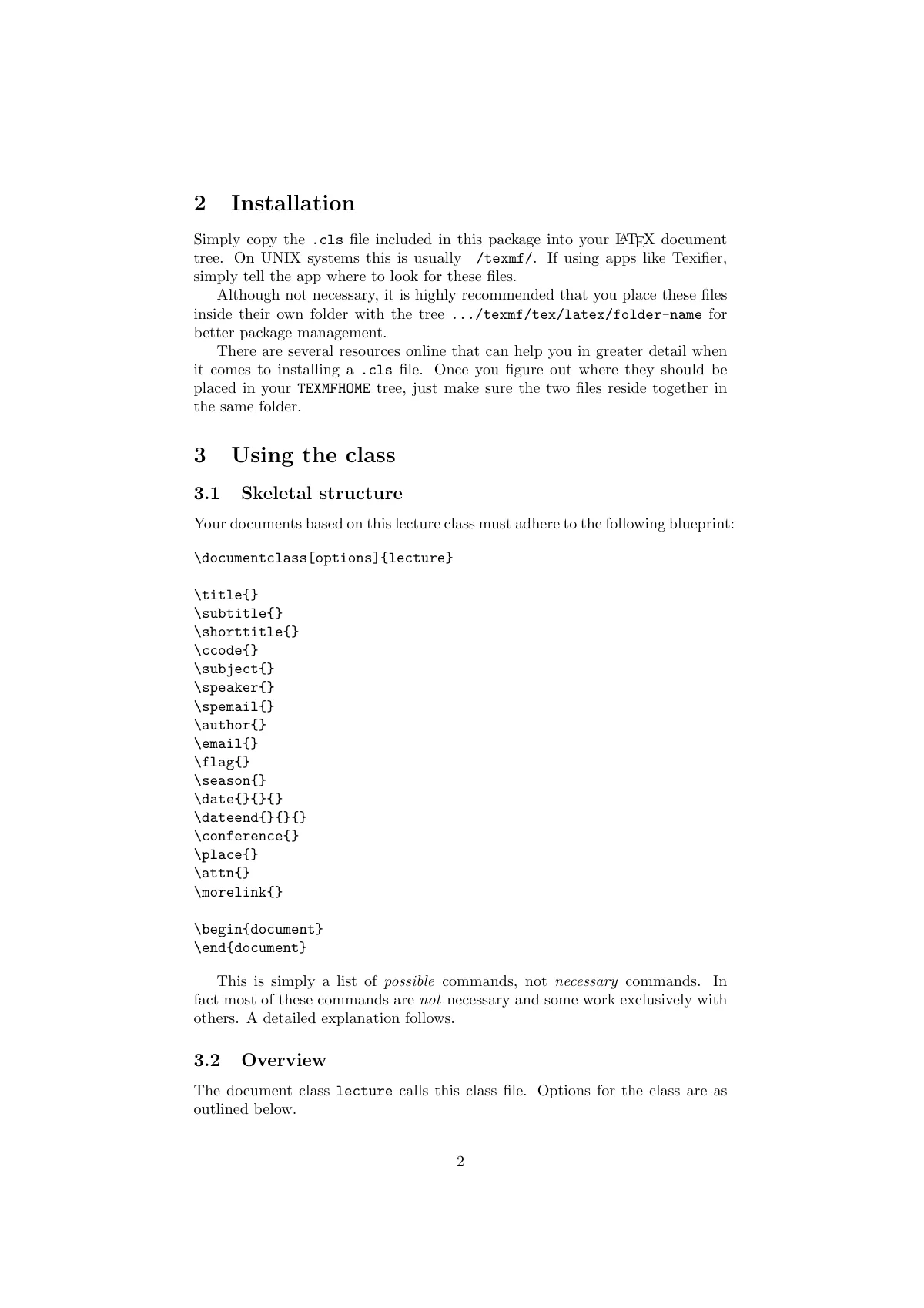 Lecture notes class for seminars and courses LaTeX template, page 2 of 5