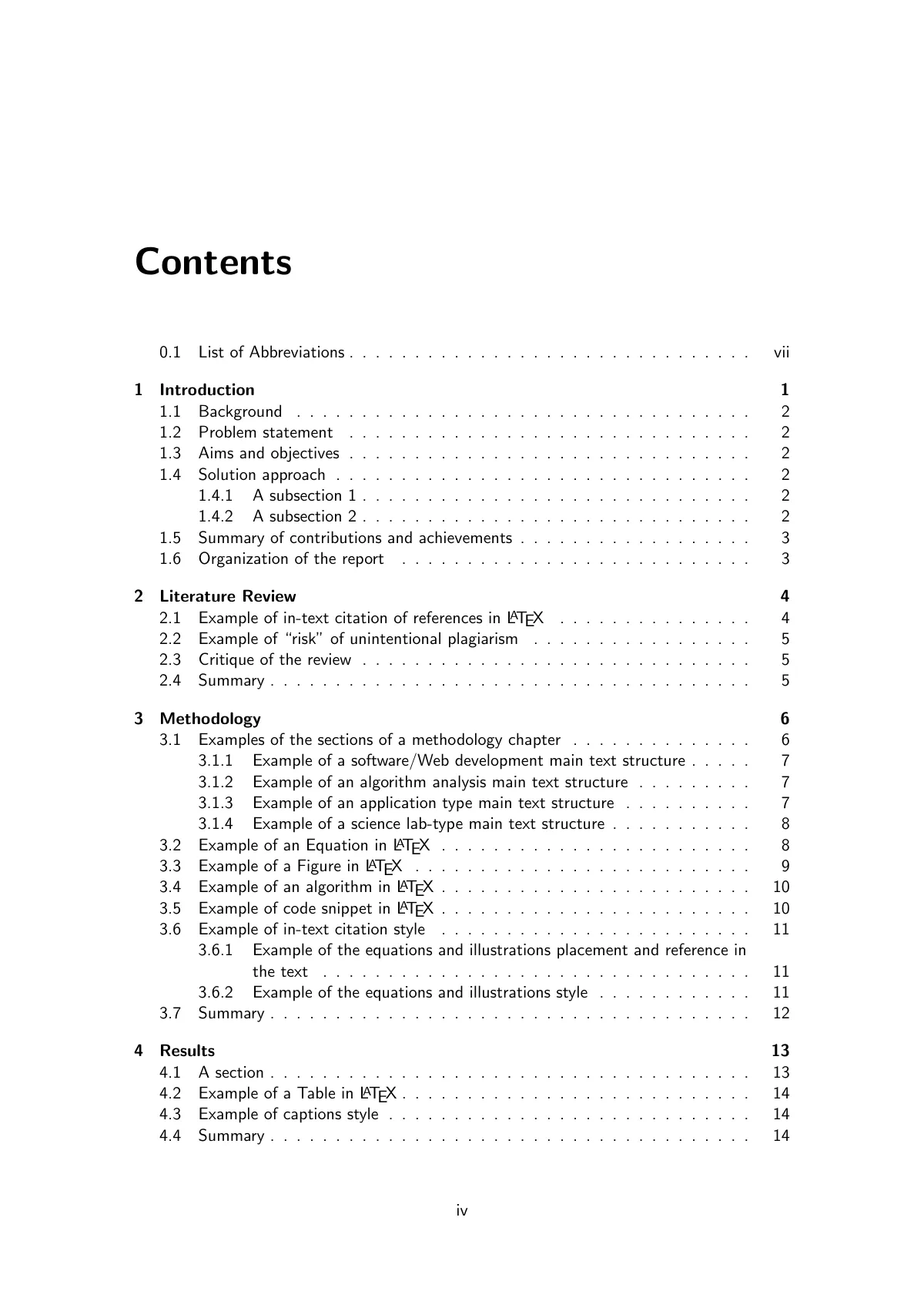 Undergraduate report, University of Reading LaTeX template, page 5 of 28