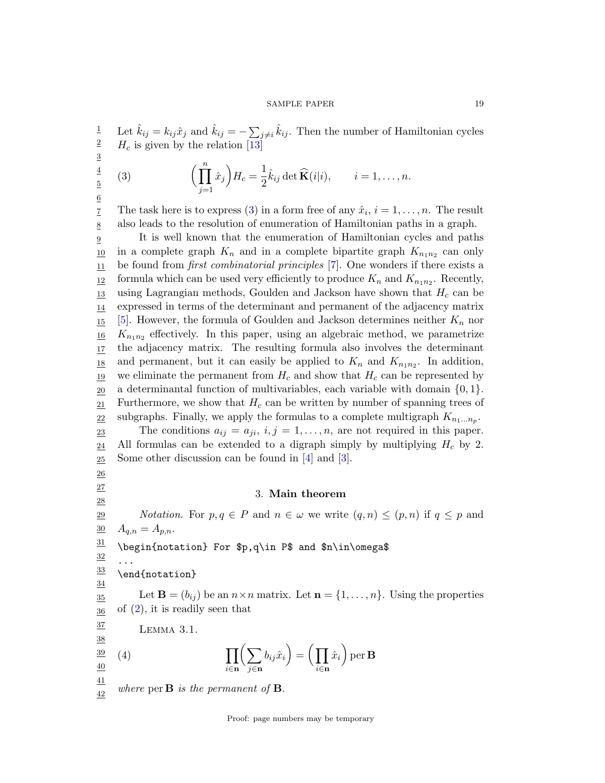 Annals of Mathematics sample paper with appendix LaTeX template, page 3 of 29