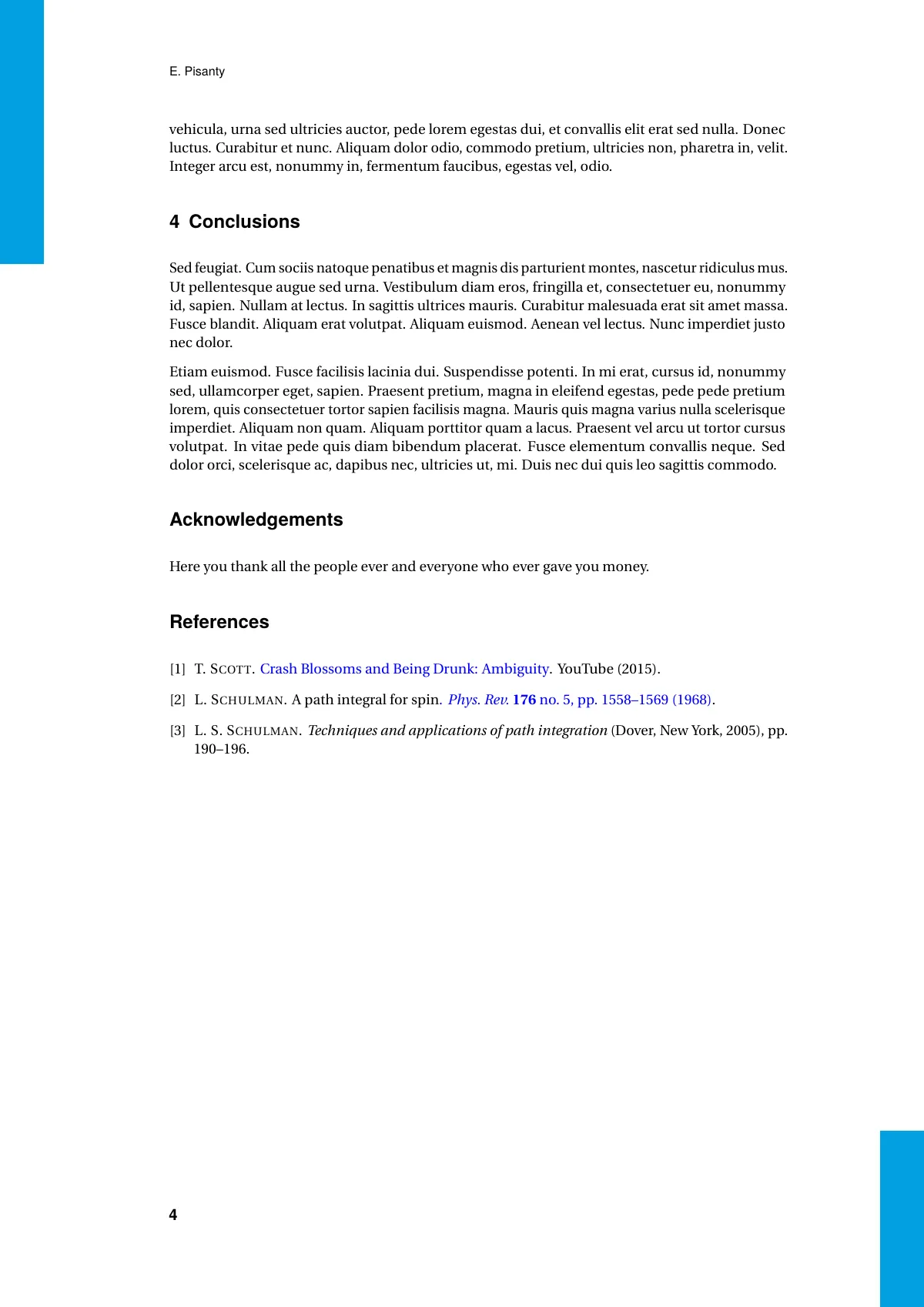 LaTeX-Vorlage Artikel mit benutzerdefinierter Typografie, Seite 4 von 4