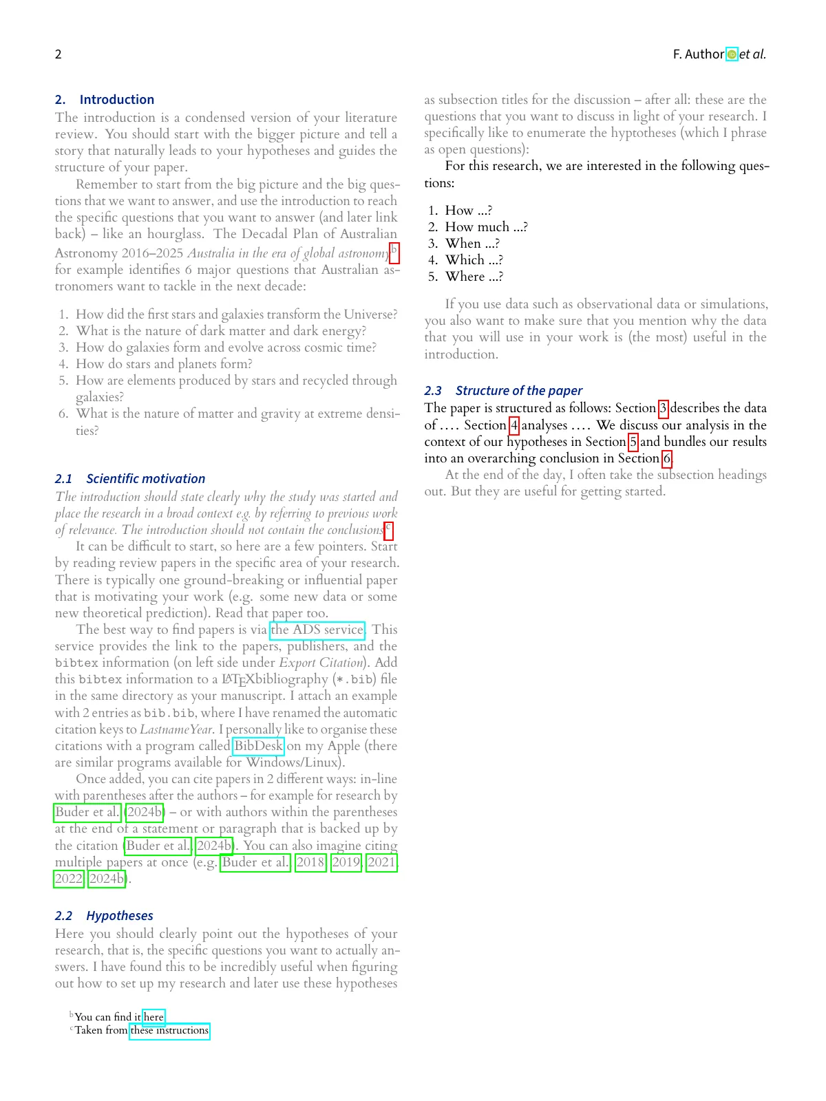 LaTeX-Vorlage Publications of the Astronomical Society, Seite 2 von 7
