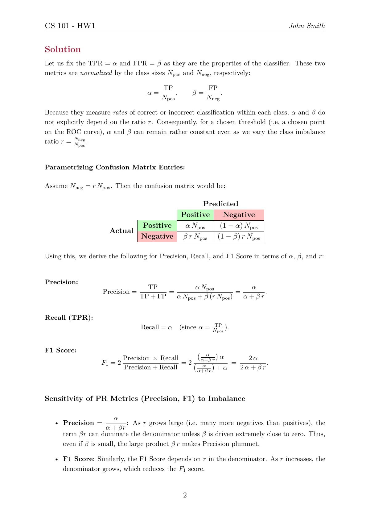 University homework assignment with title page LaTeX template, page 3 of 5