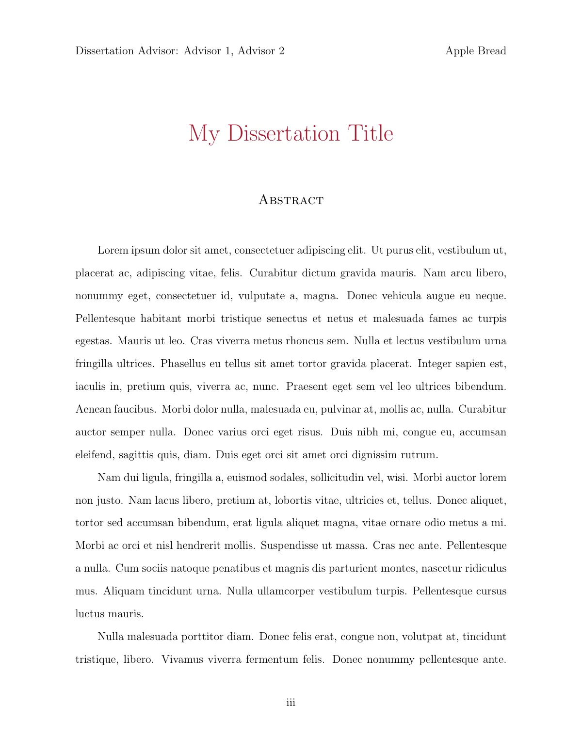 LaTeX-Vorlage Harvard University PhD dissertation, Seite 4 von 34