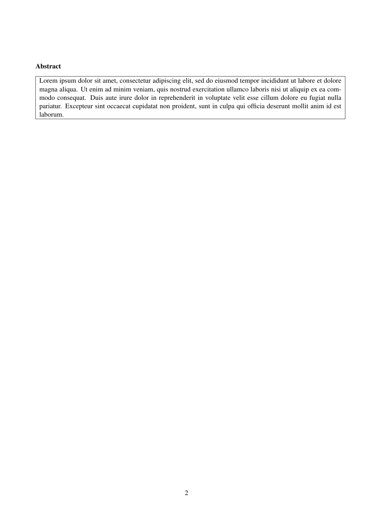 Modèle LaTeX Mémoire de bachelor en informatique de l'École Polytechnique, page 2 sur 6