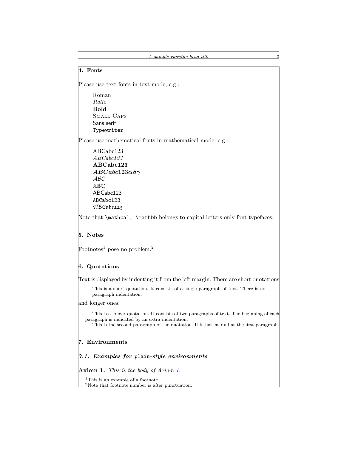LaTeX-mallen Statistics Surveys tidskriftsartikel, sida 3 av 7