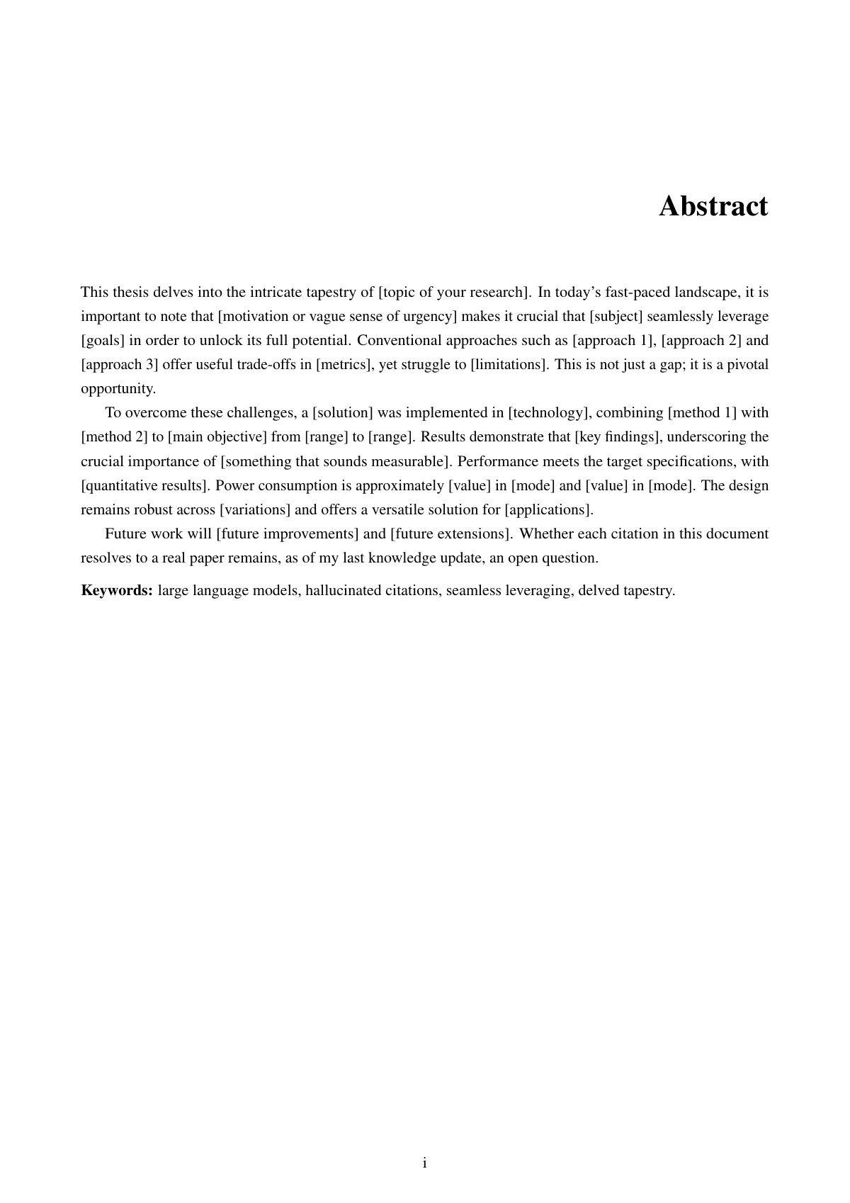 Modèle LaTeX Mémoire de master, NOVA FCT, page 4 sur 28