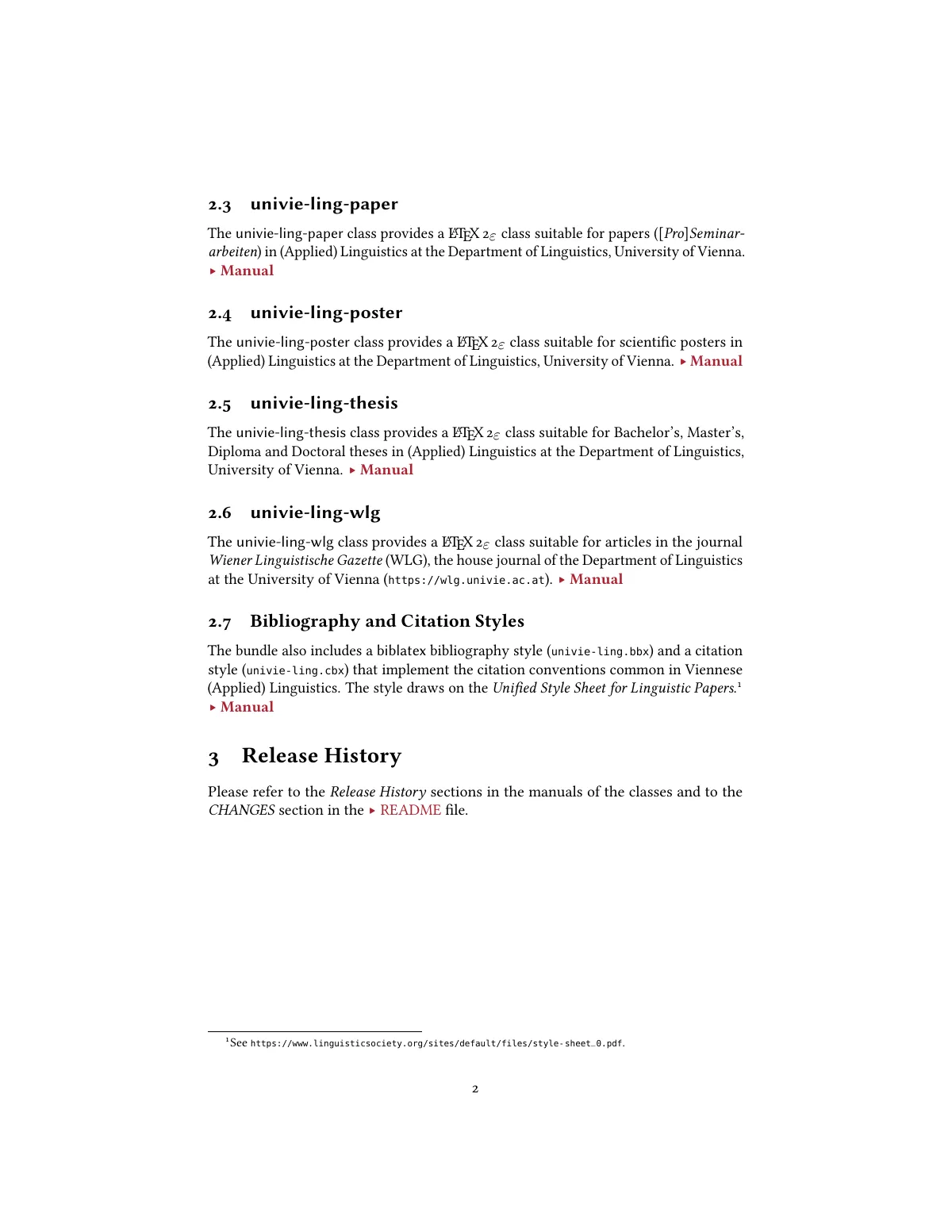University of Vienna linguistics bundle manual LaTeX template, page 2 of 2