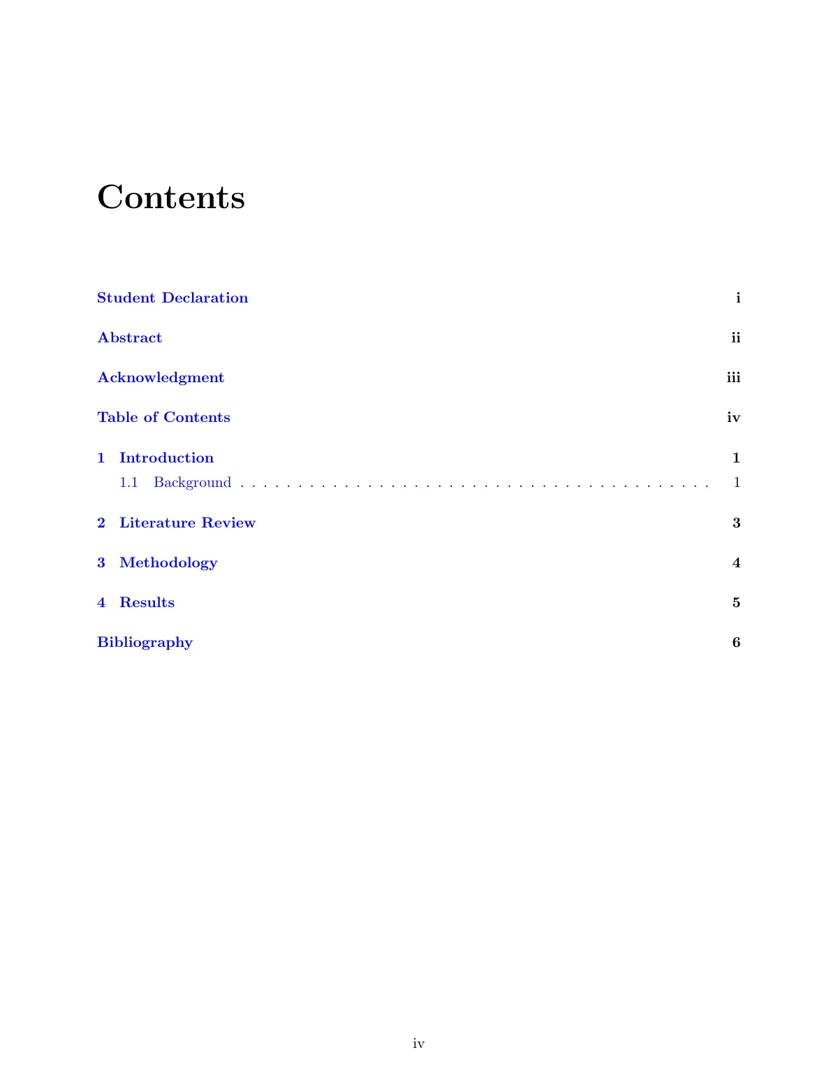 IIIT Delhi B.Tech project (BTP) report LaTeX template, page 5 of 11