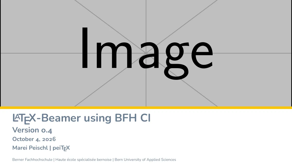 Bern University of Applied Sciences Beamer presentation LaTeX template, page 3 of 11