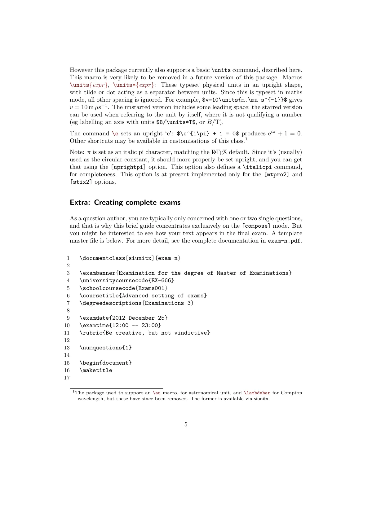Notes for exam question authors (exam-n) LaTeX template, page 5 of 8