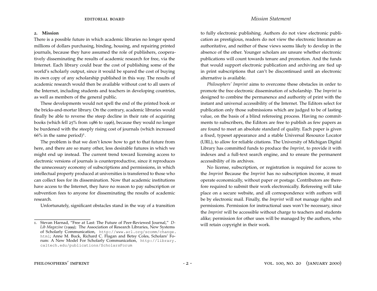 Philosophers' Imprint journal article LaTeX template, page 2 of 3