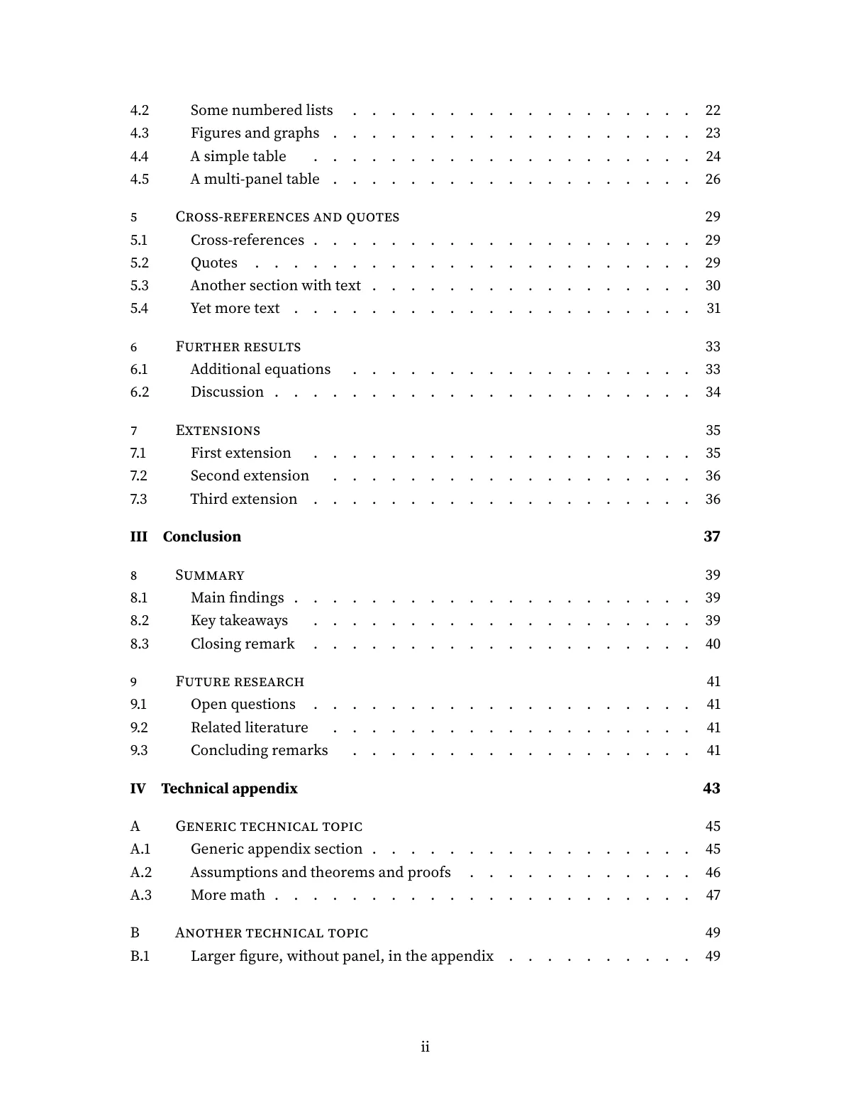Minimalist academic book or monograph LaTeX template, page 4 of 67