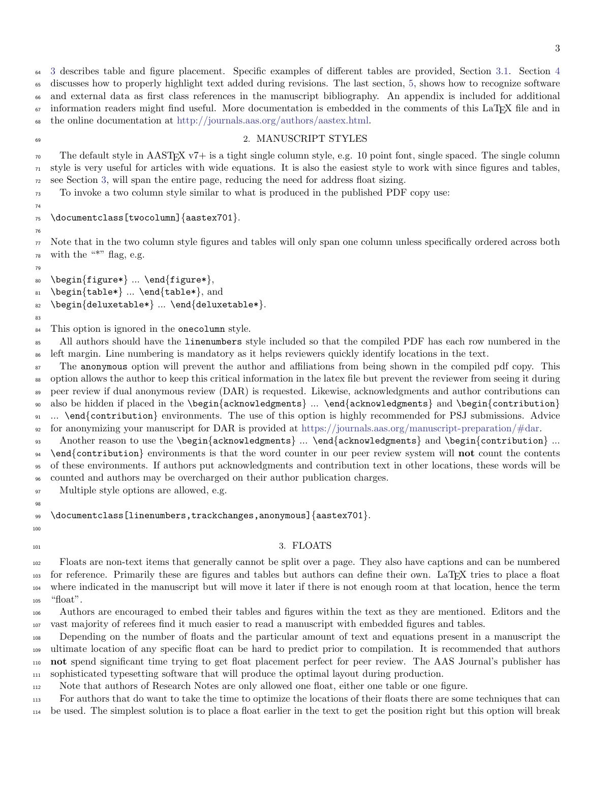 AAS journals article (AASTeX 7) LaTeX template, page 3 of 8