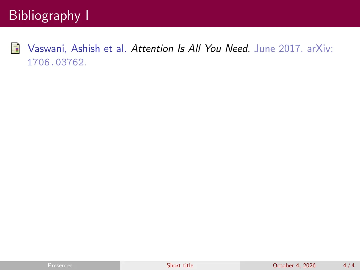 Kyushu University Beamer seminar presentation LaTeX template, page 4 of 4