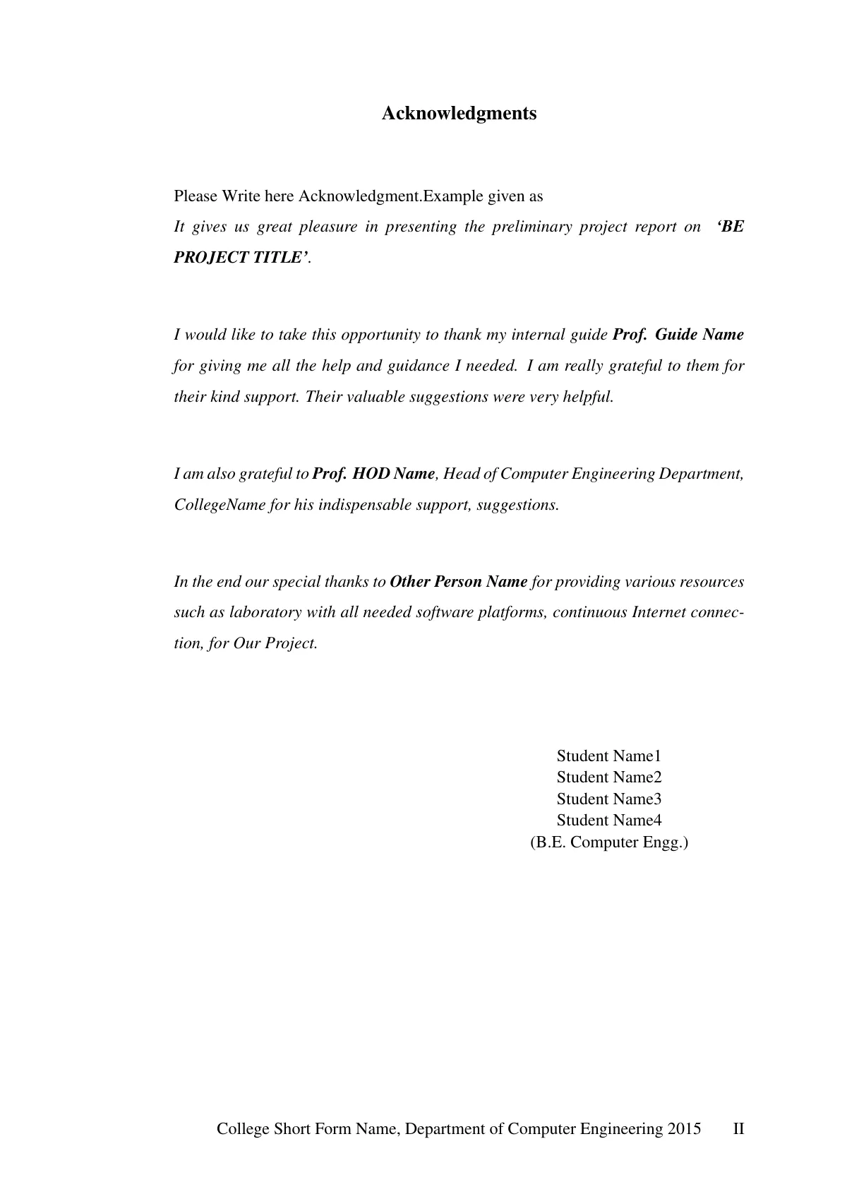 Savitribai Phule Pune University B.E. project report LaTeX template, page 4 of 50