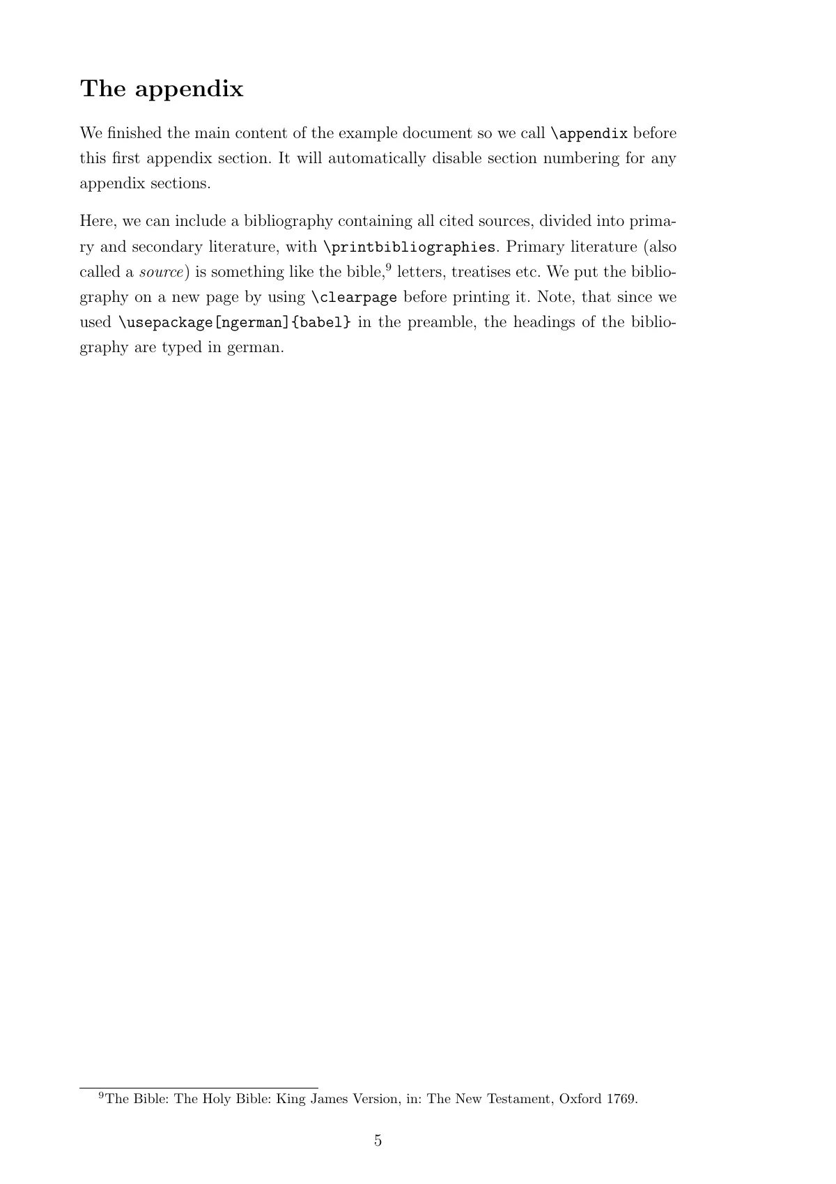 Ruhr University Bochum art history seminar paper LaTeX template, page 5 of 7
