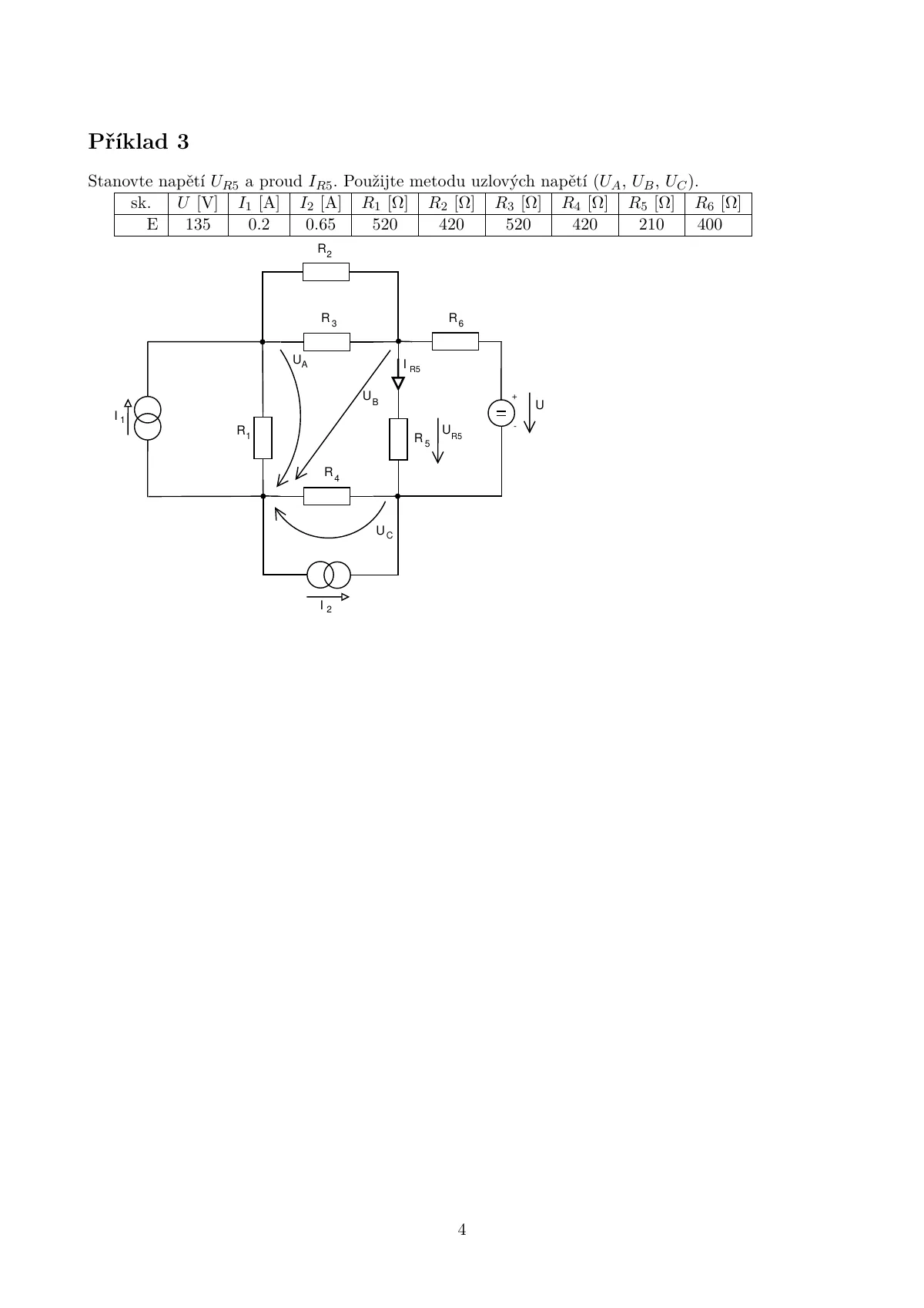 BUT FIT IEL electrical circuits project report LaTeX template, page 4 of 7