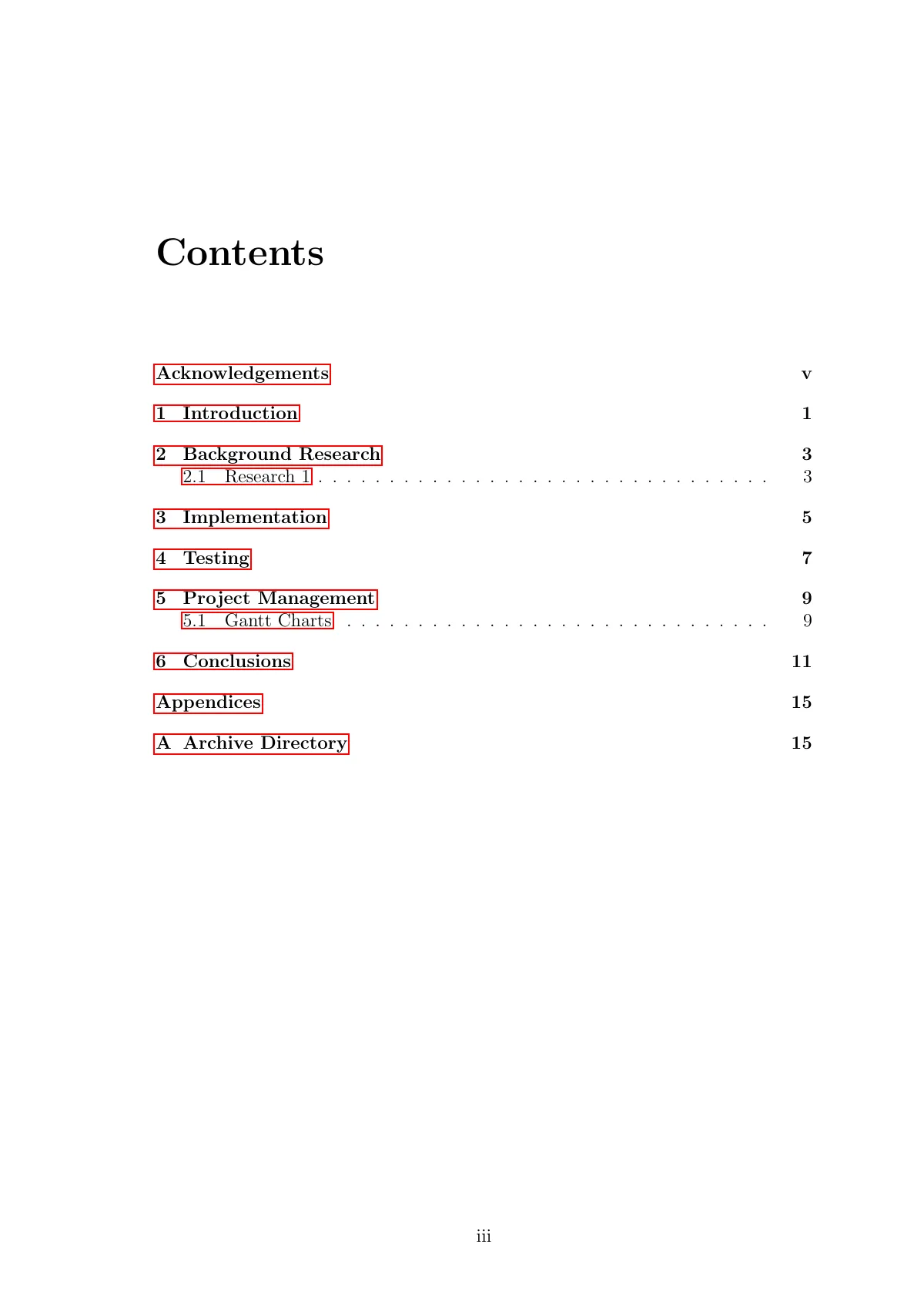 University of Southampton COMP3200 final project report LaTeX template, page 3 of 23