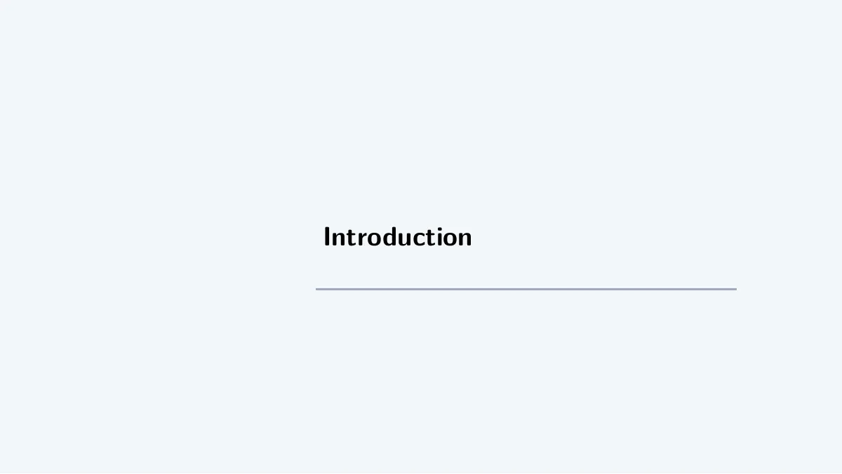 CleanEasy minimalist Beamer theme LaTeX template, page 3 of 24