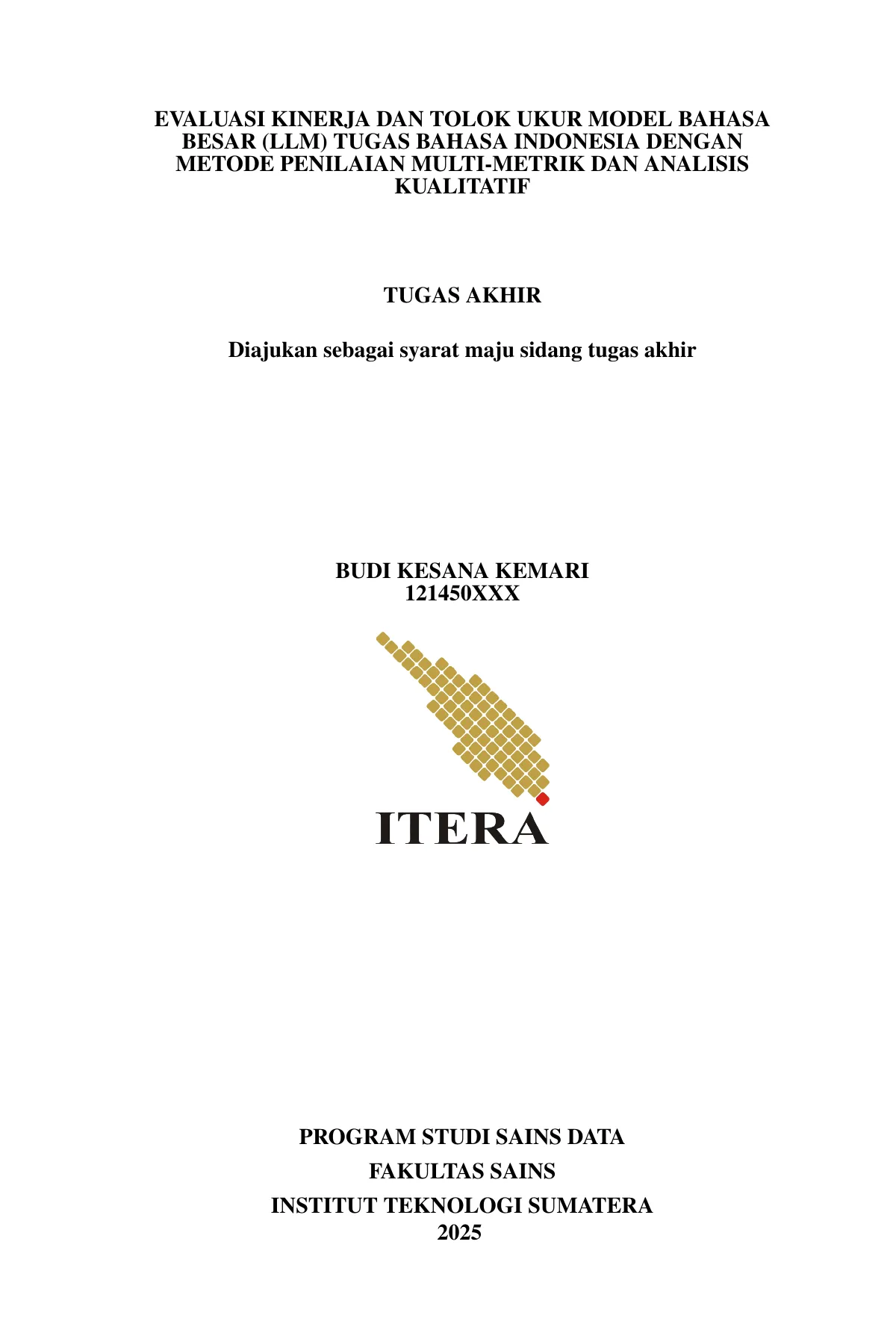 Plantilla de LaTeX Proyecto final de ciencia de datos de Itera (indonesio), página 2 de 37