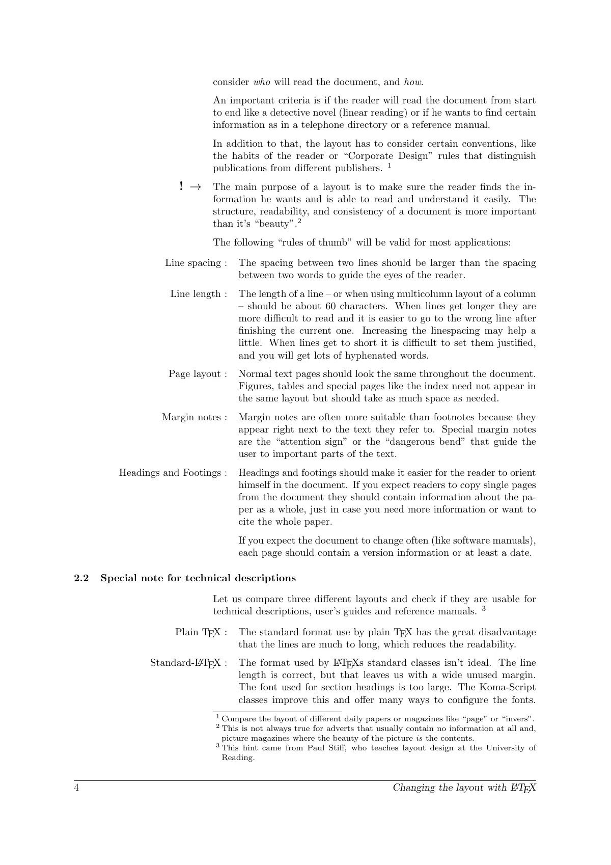 English reference manual layout guide with wide margin LaTeX template, page 4 of 21