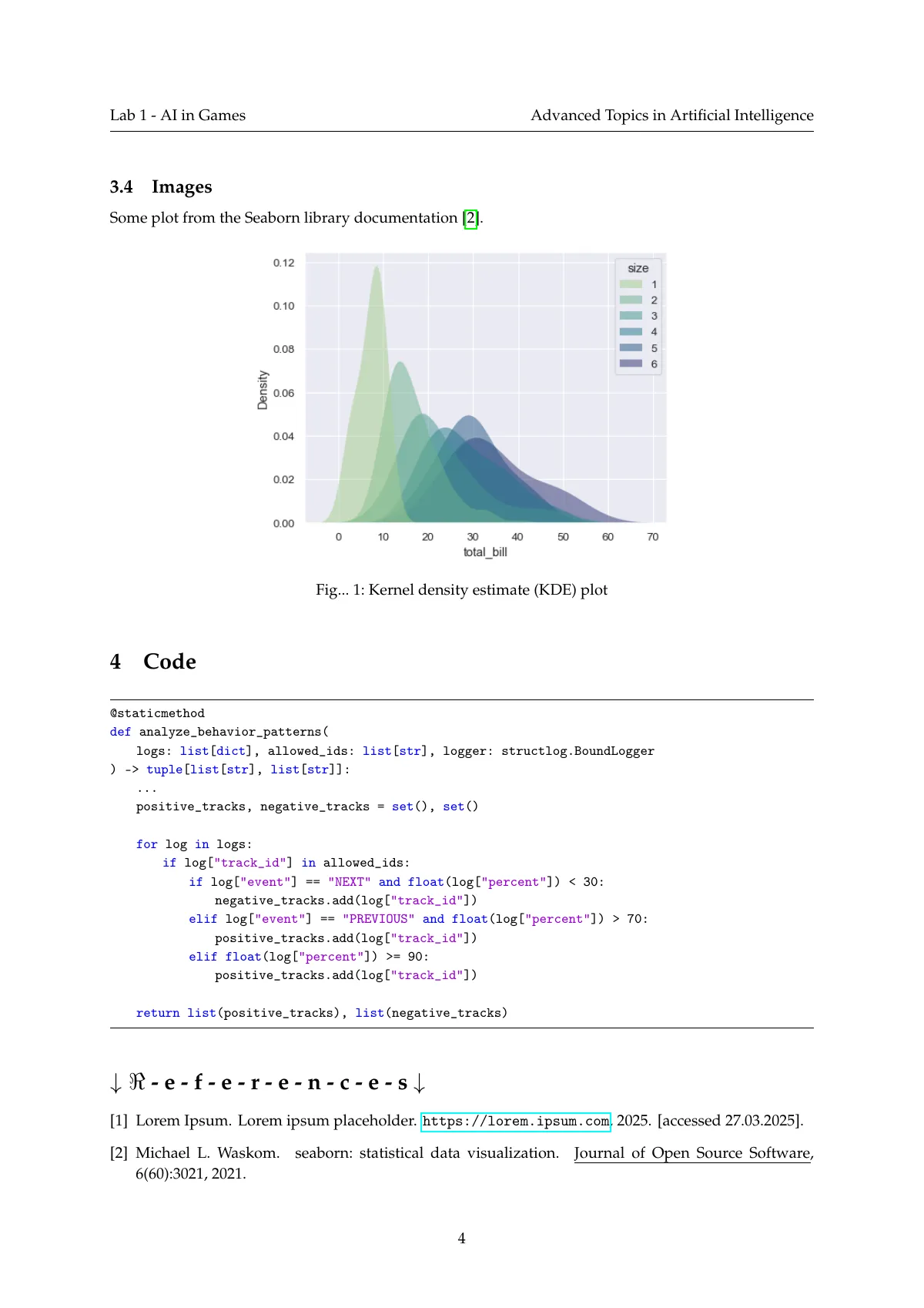 Short report for Wroclaw University of Science LaTeX template, page 4 of 4
