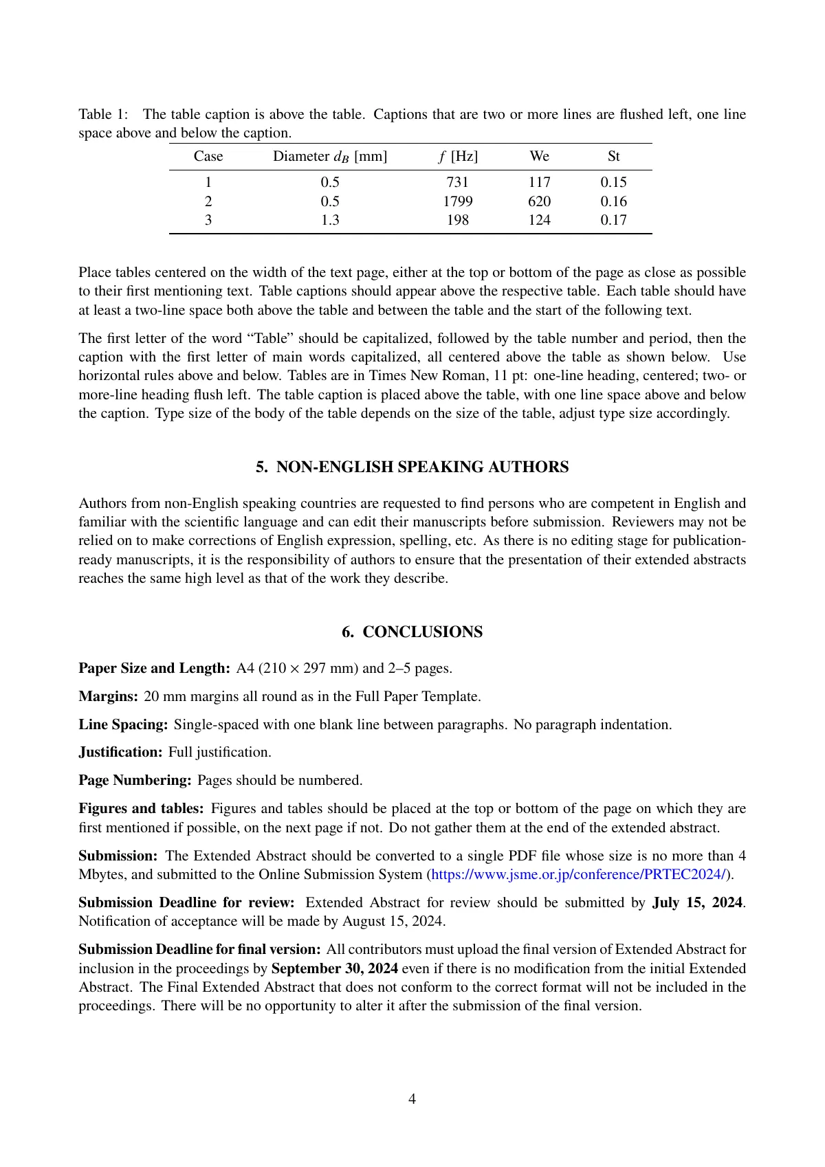 PRTEC 2024 extended abstract (thermal engineering) LaTeX template, page 4 of 6